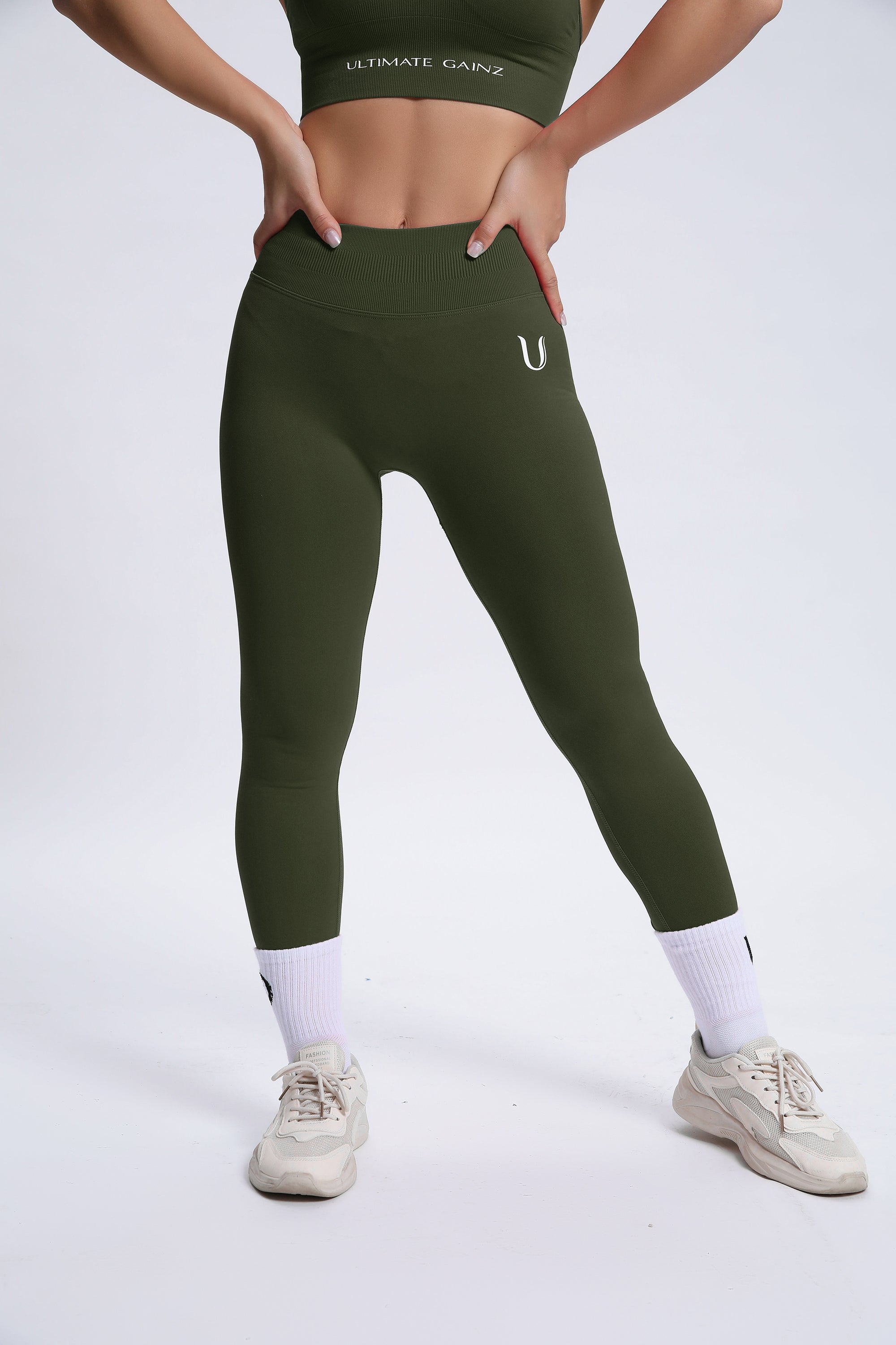 Joy | Leggings Scolpenti con Scrunch – Verde