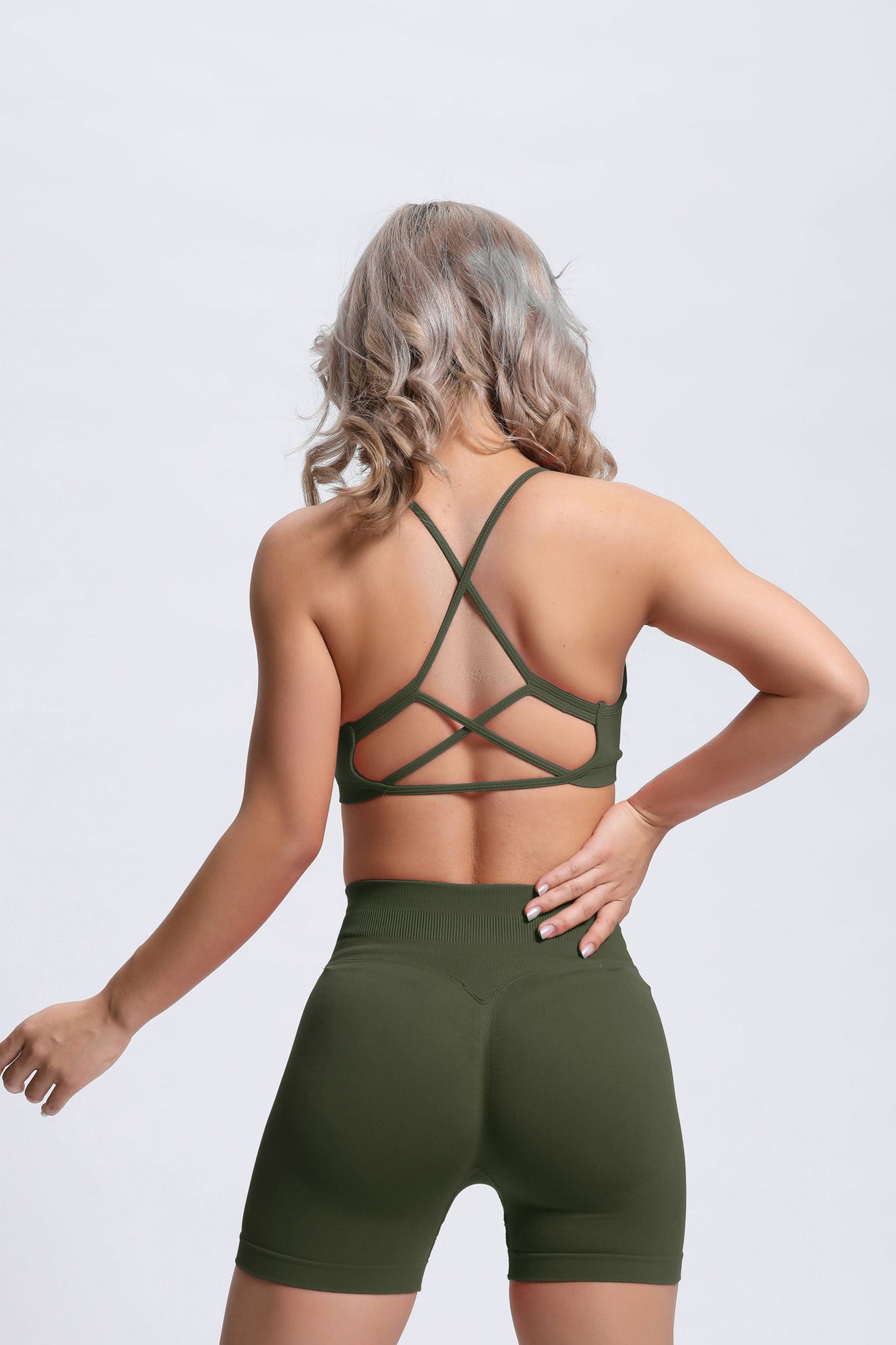 Joy | Reggiseno Sportivo con Incrocio Dietro – Verde