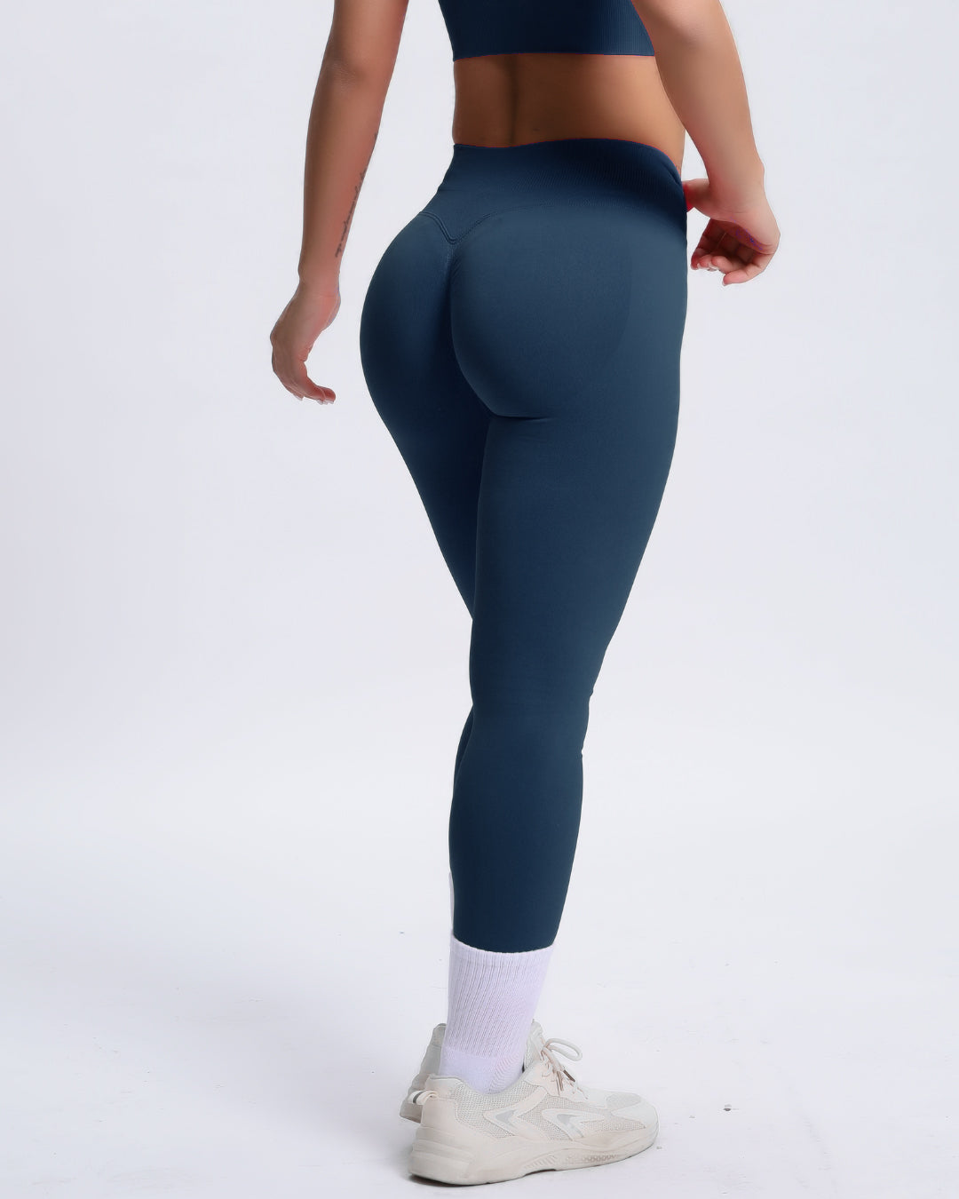 Joy | Leggings Scolpenti con Scrunch – Blu Scuro