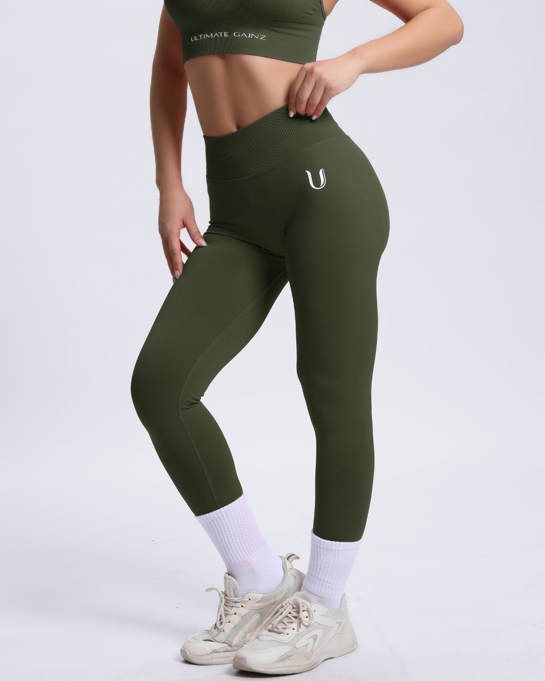 Joy | Leggings Scolpenti con Scrunch – Verde