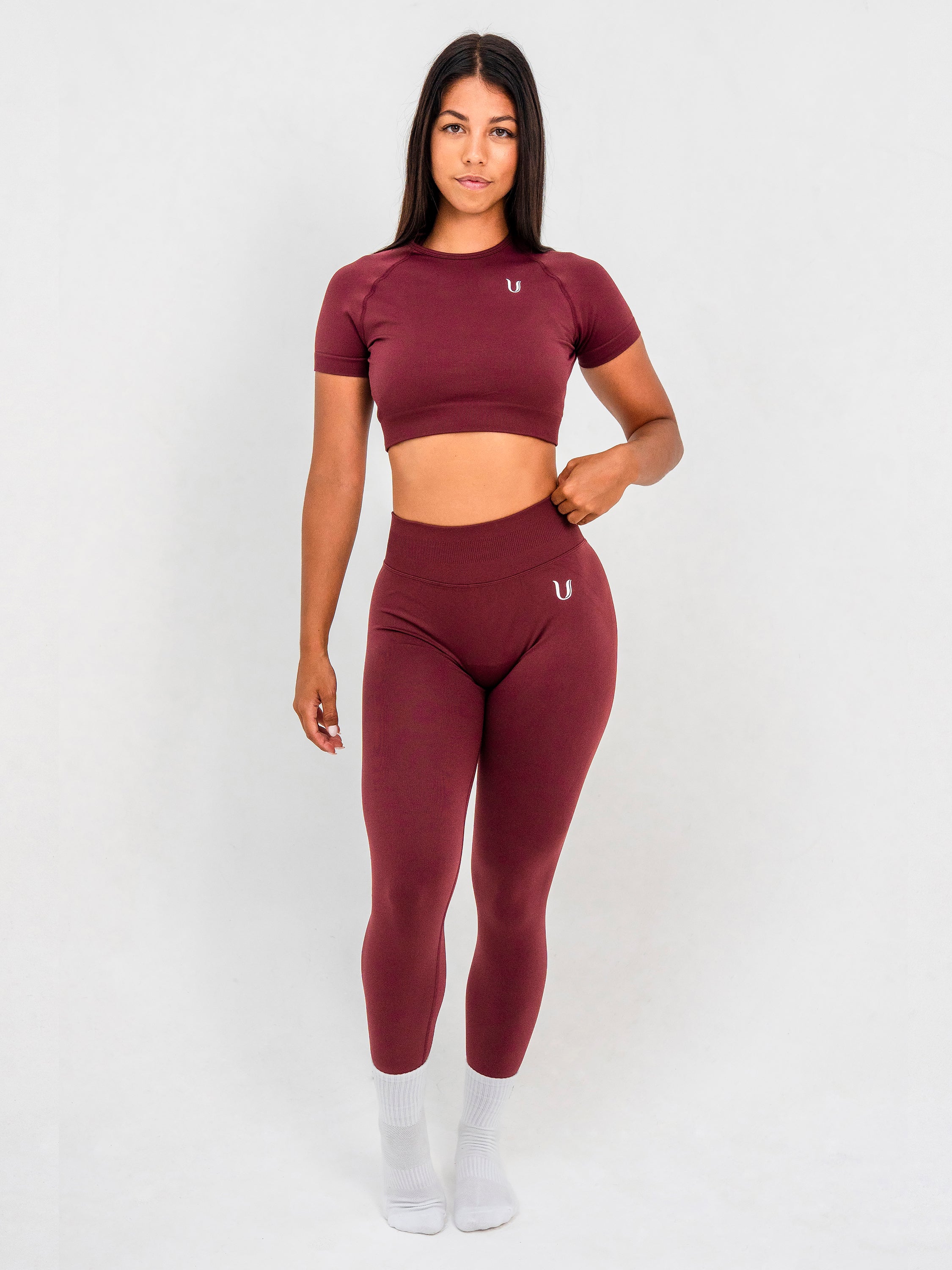 Luna | Crop Top Senza Cuciture Premium - Bordeaux