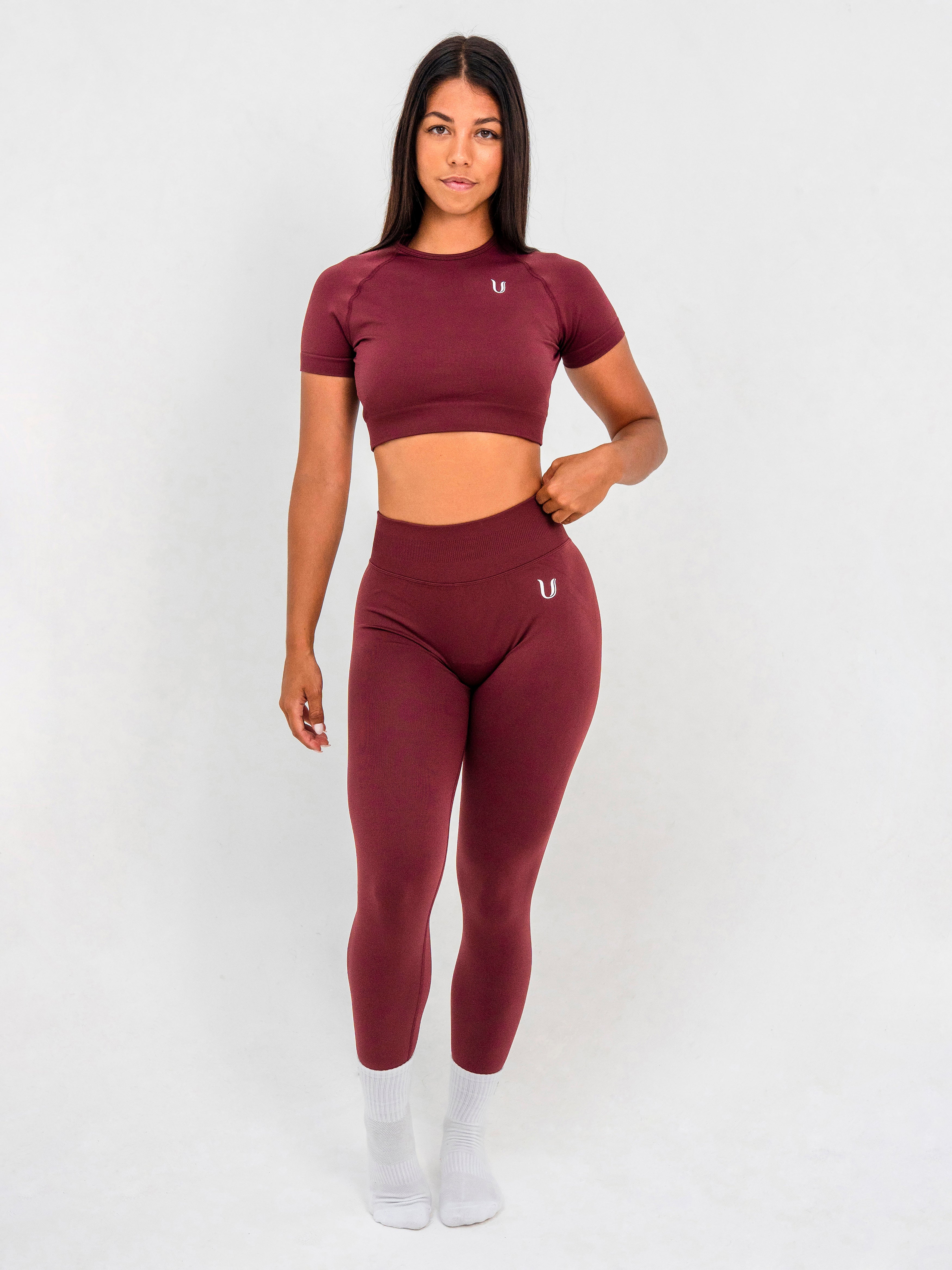 Luna | Legging Scrunch Senza Cuciture Premium - Bordeaux