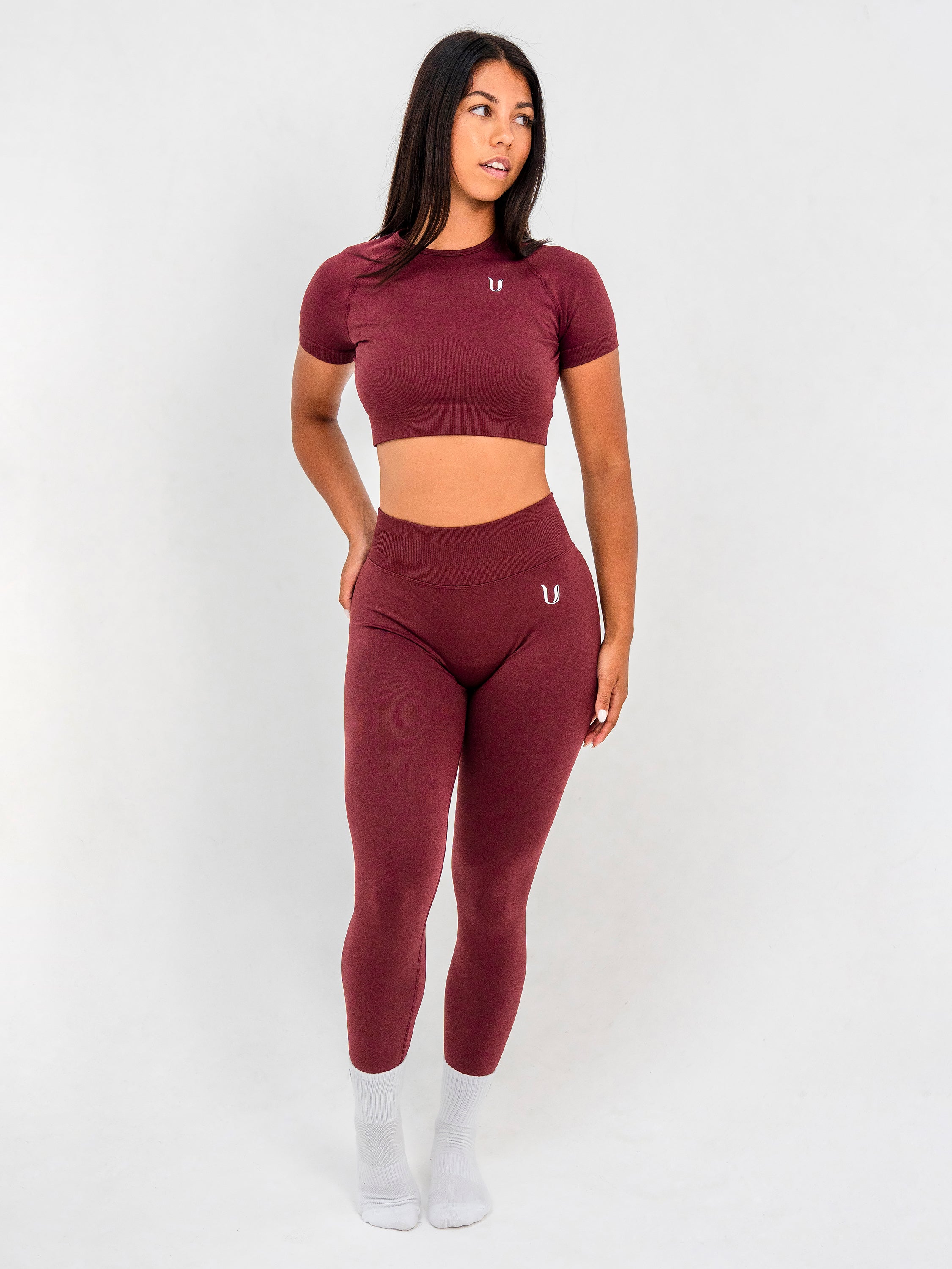 Luna | Crop Top Senza Cuciture Premium - Bordeaux
