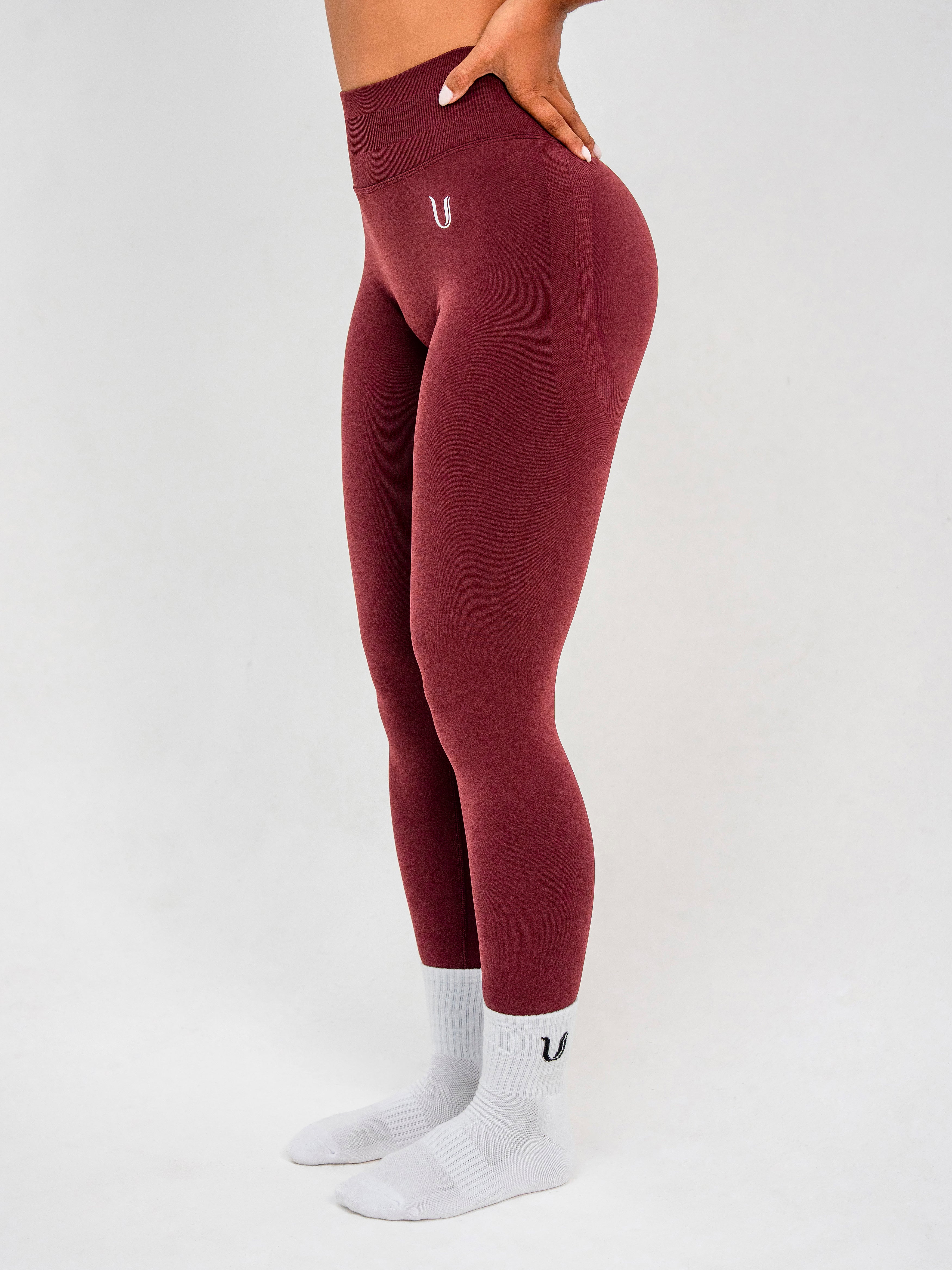 Luna | Legging Scrunch Senza Cuciture Premium - Bordeaux