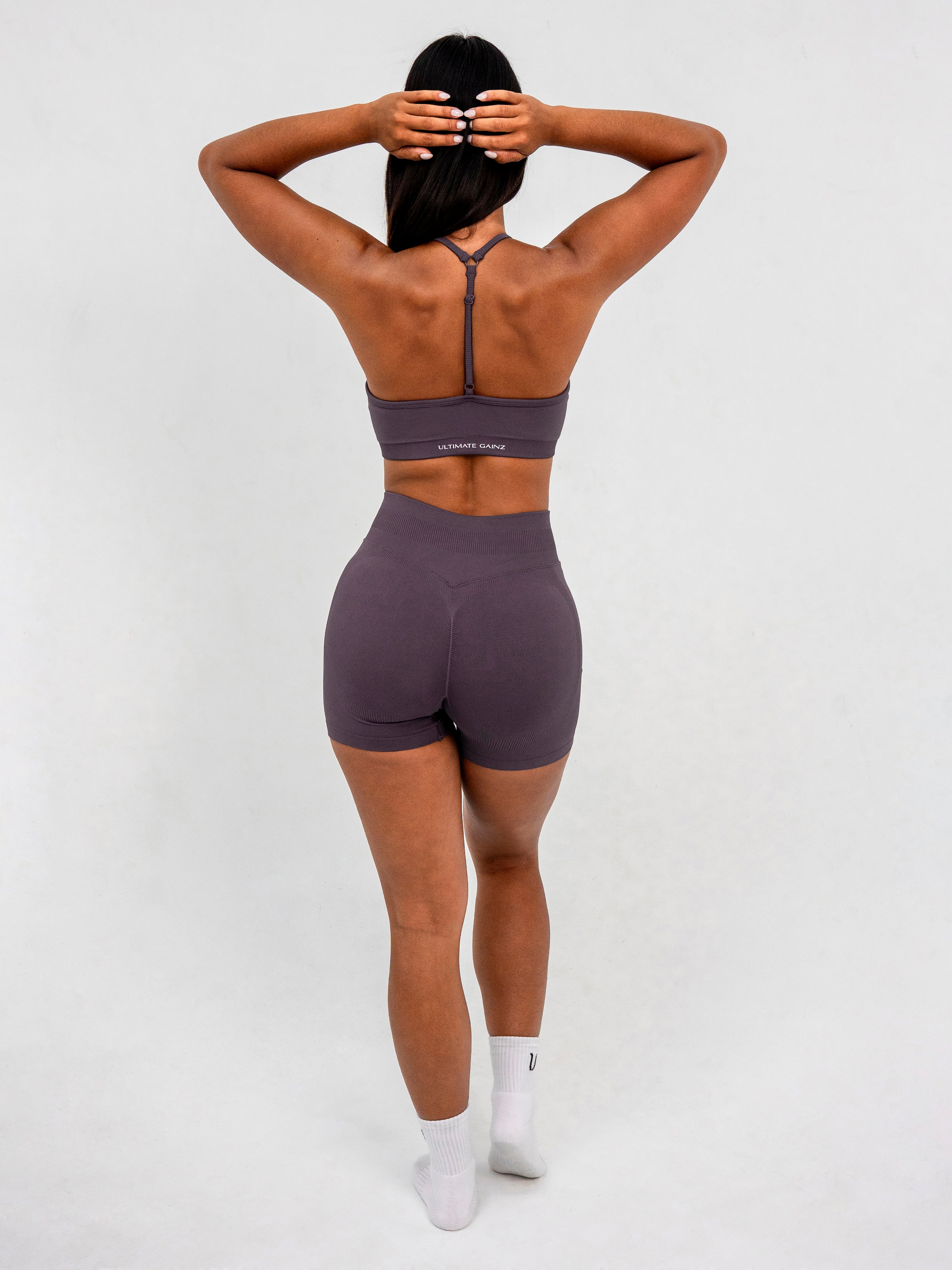 Luna | Short Scrunch Senza Cuciture Premium - Lilla polvere