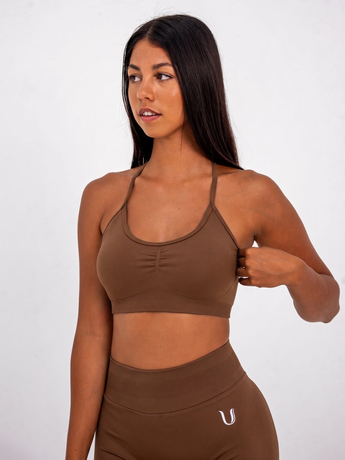 Luna | Premium Adjustable Sports Bra - Marrone