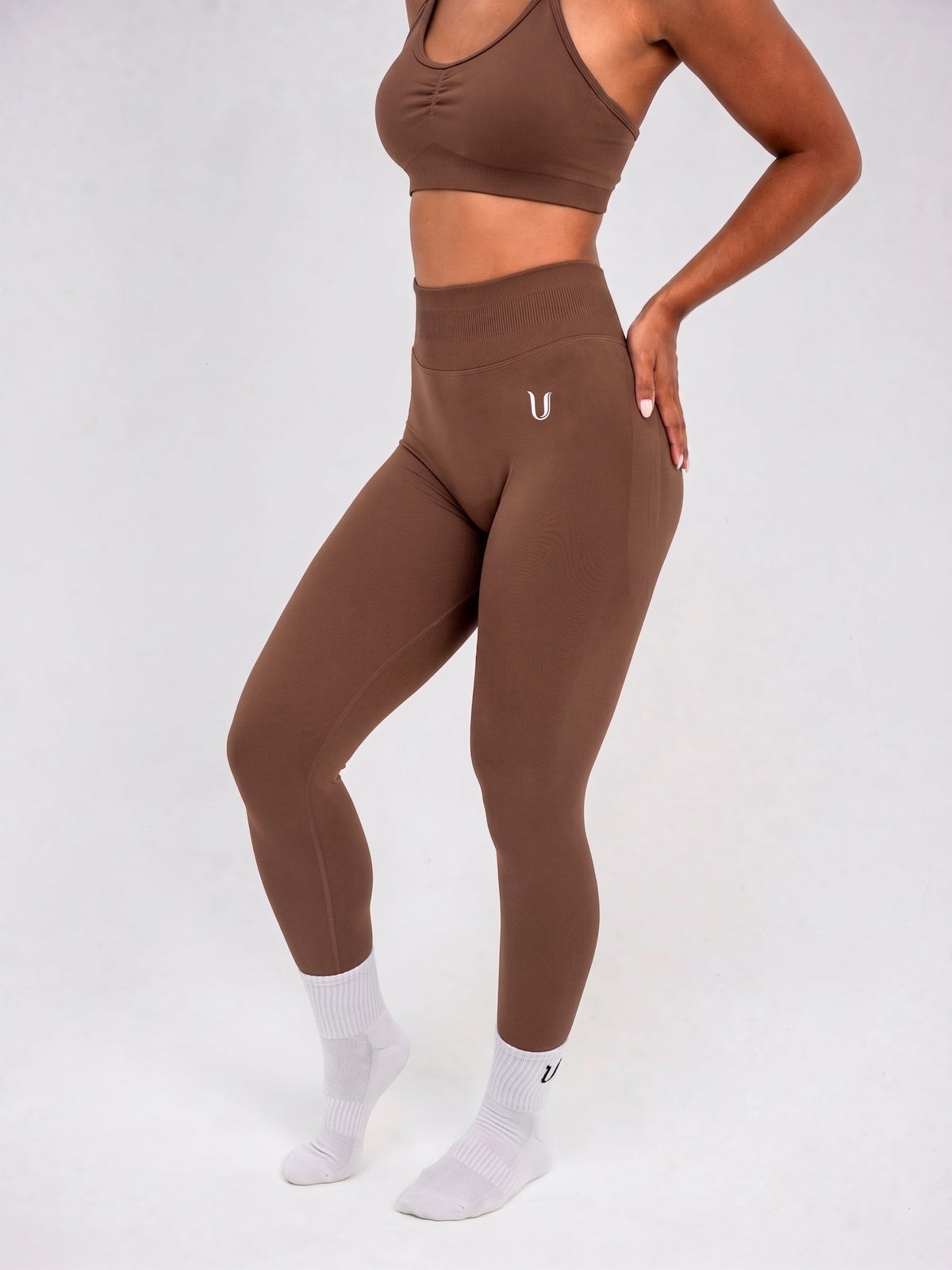Luna | Premium Seamless Scrunch Legging - Marrone