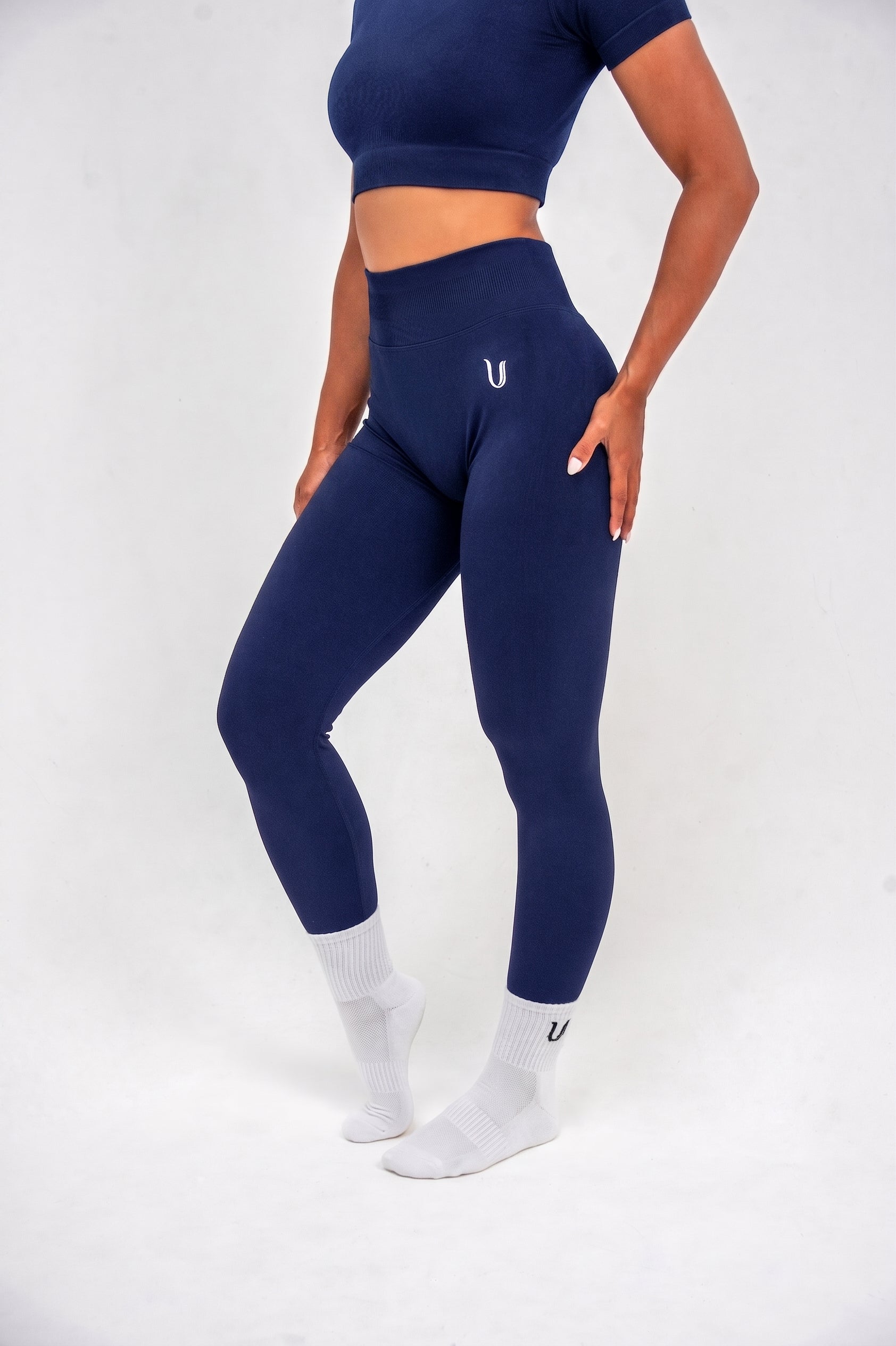 Luna | Premium Seamless Scrunch Legging - Donker blauw