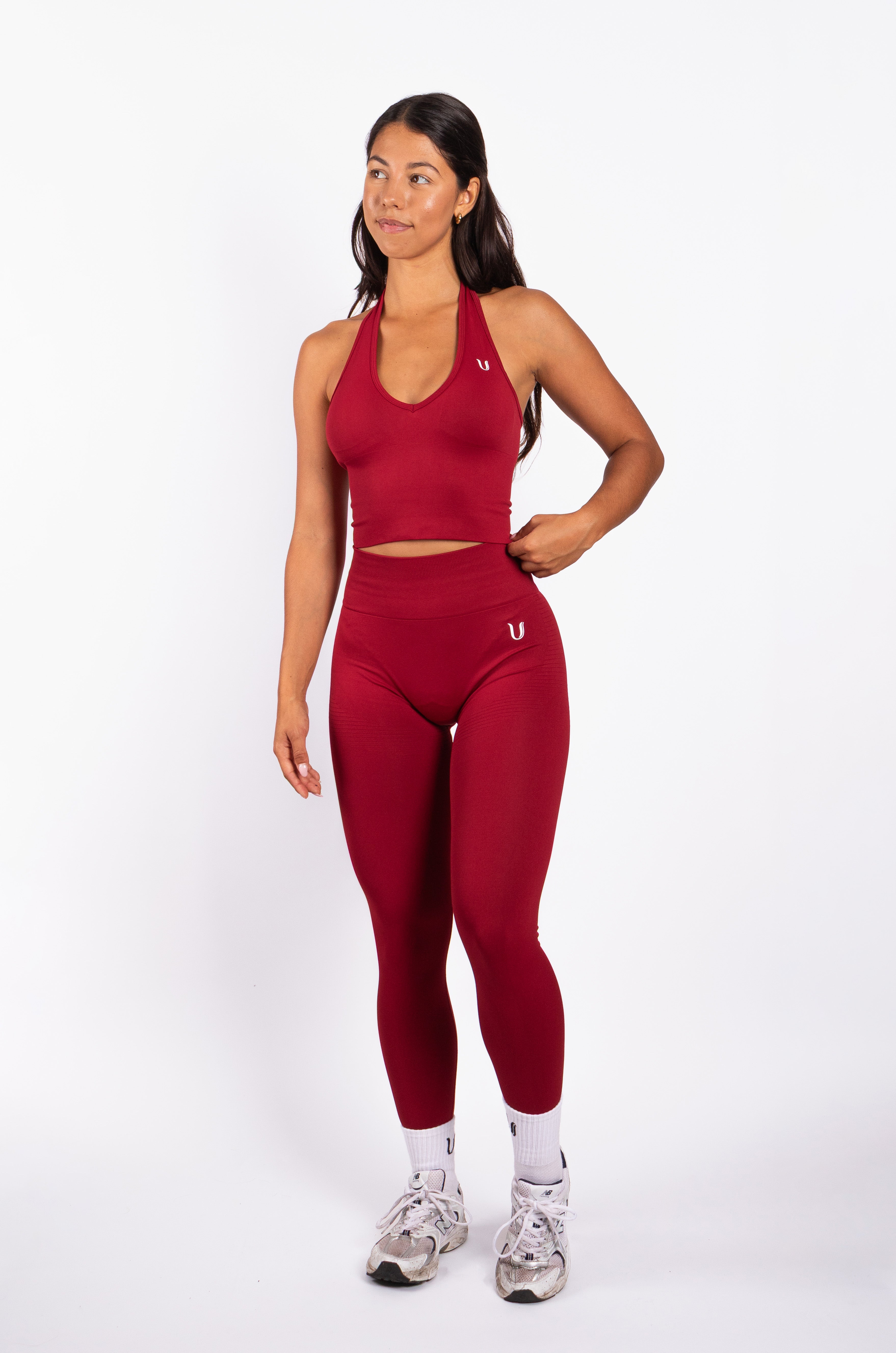 Bibi | Top Halter a Coste Seamless – Rosso