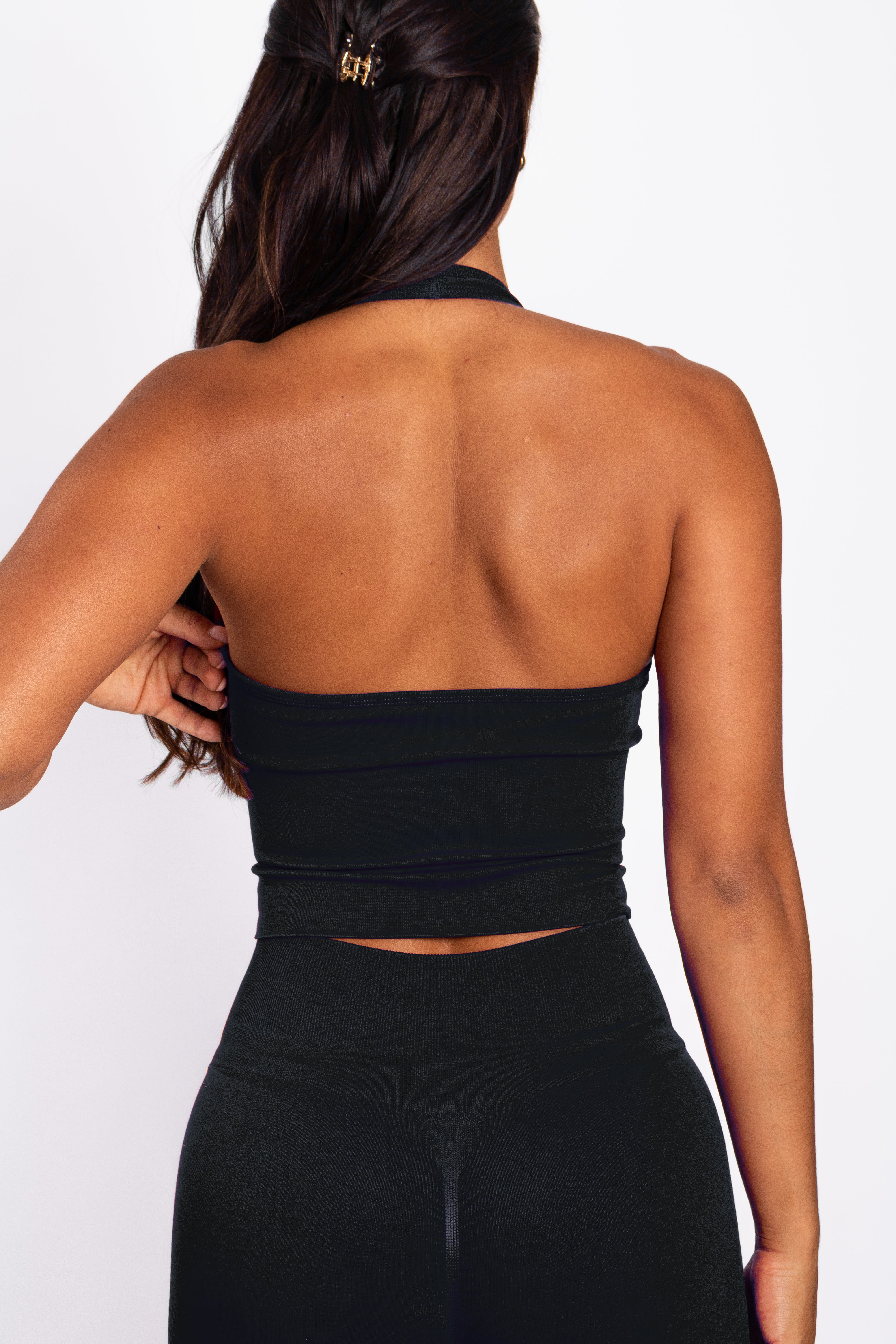 Bibi | Top Halter a Coste Seamless – Rosso