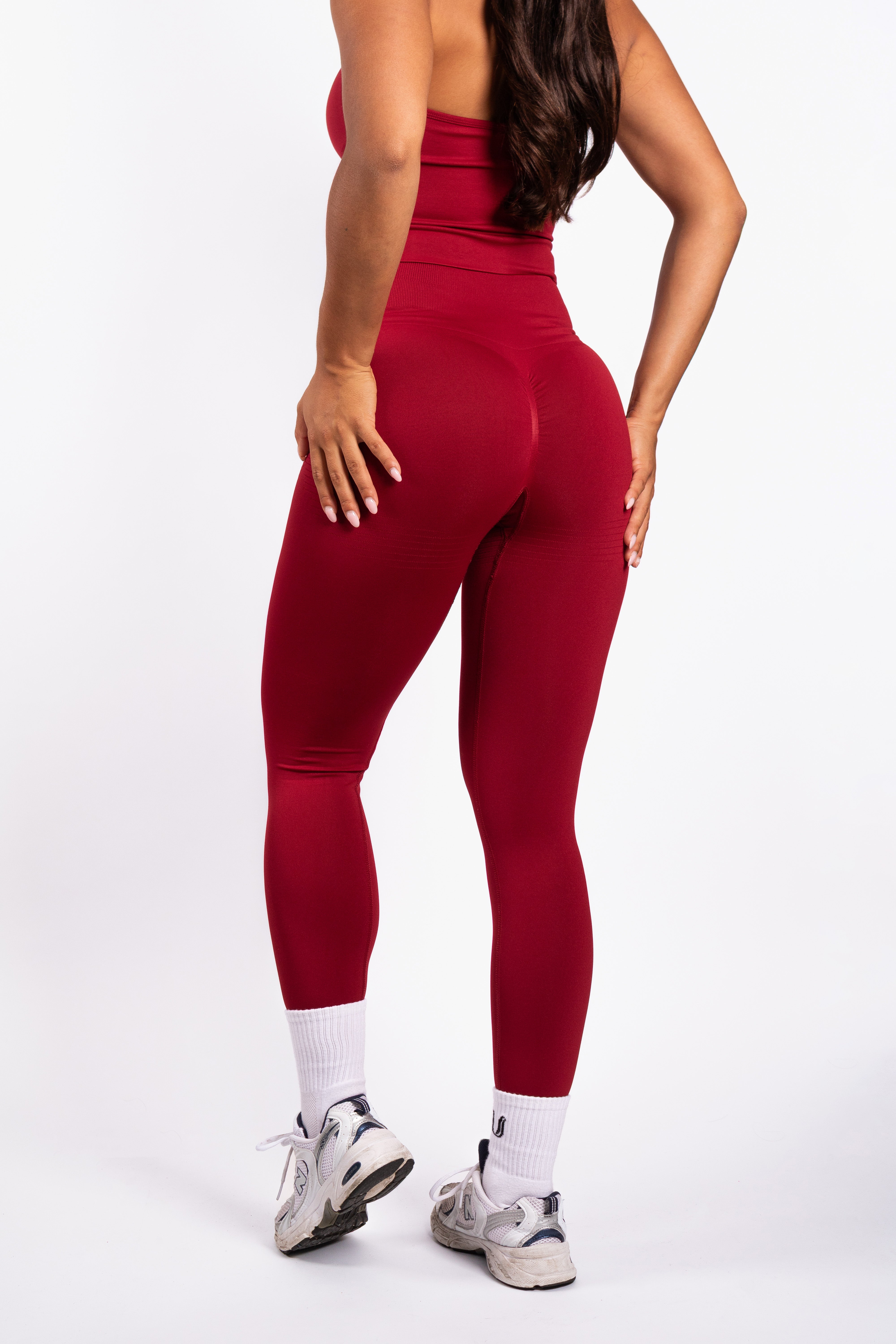 Bibi | Leggings a Coste Seamless – Rosso