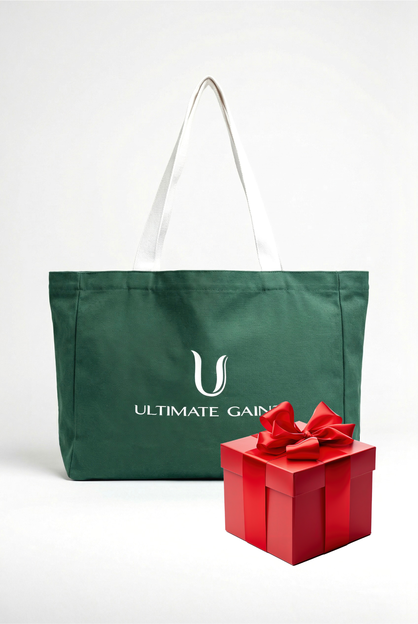Ultimate Gainz Signature Tote Bag + 1 Paio di Calzini – Verde Foresta