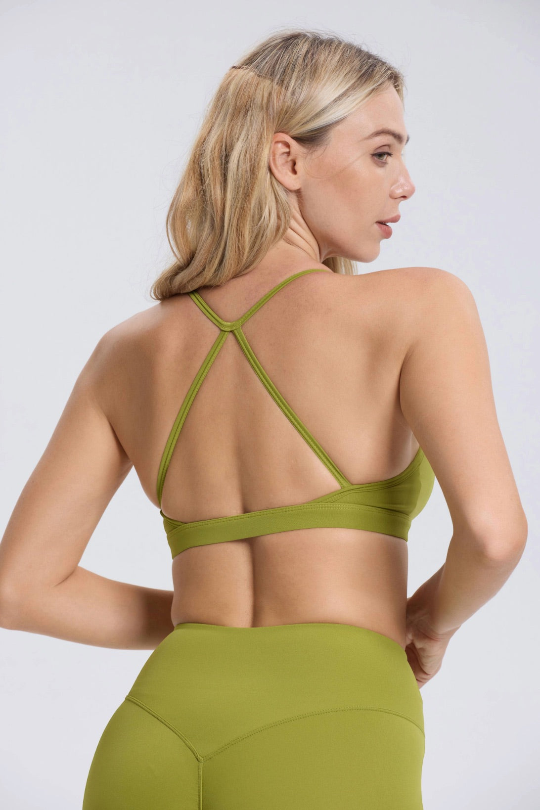 Hailey | Reggiseno Sportivo con Schiena Incrociata - Verde
