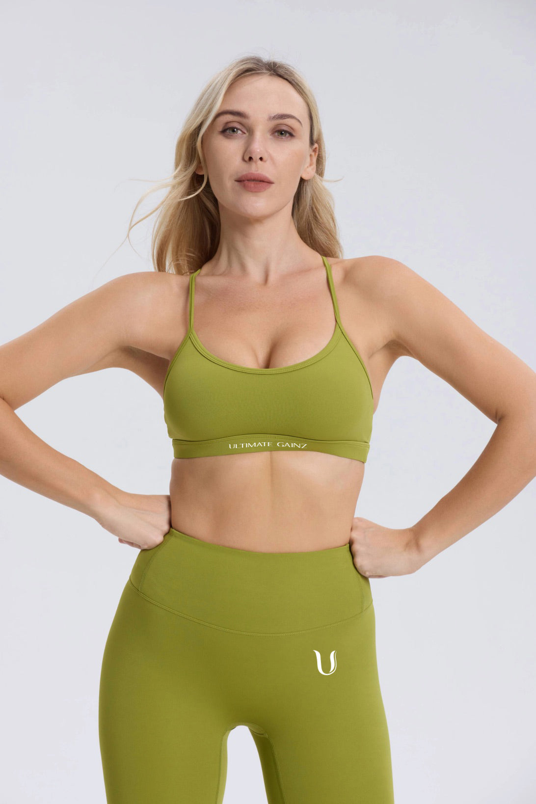 Hailey | Reggiseno Sportivo con Schiena Incrociata - Verde