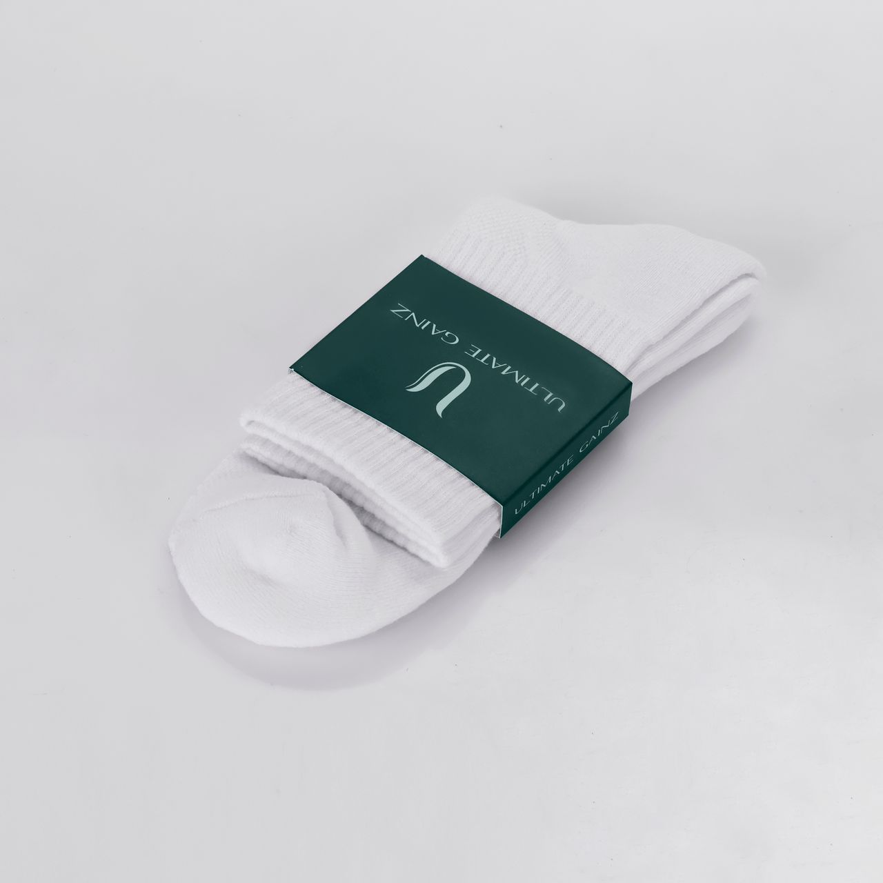 Ultimate Gainz - Calze da Prestazione Unisex - Bianco 3 Paia