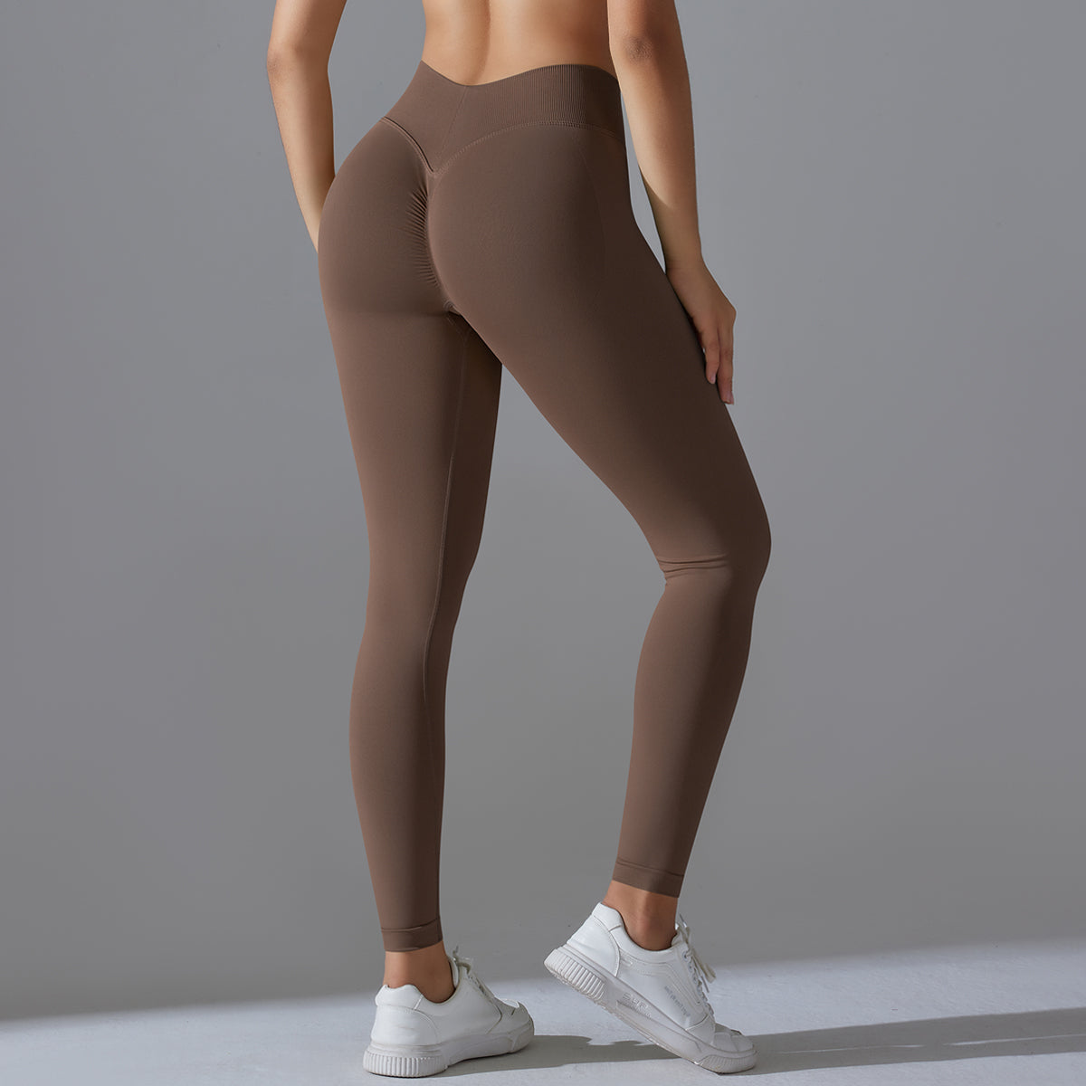 Mila V2 | Scrunch Sport Legging - Marrone﻿