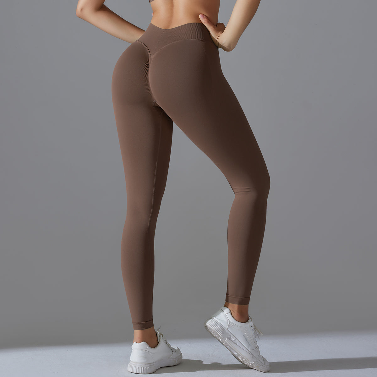 Mila V2 | Scrunch Sport Legging - Marrone﻿