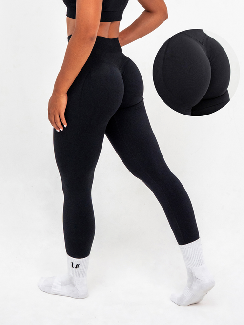 Luna | Legging Scrunch Senza Cuciture Premium - Nero