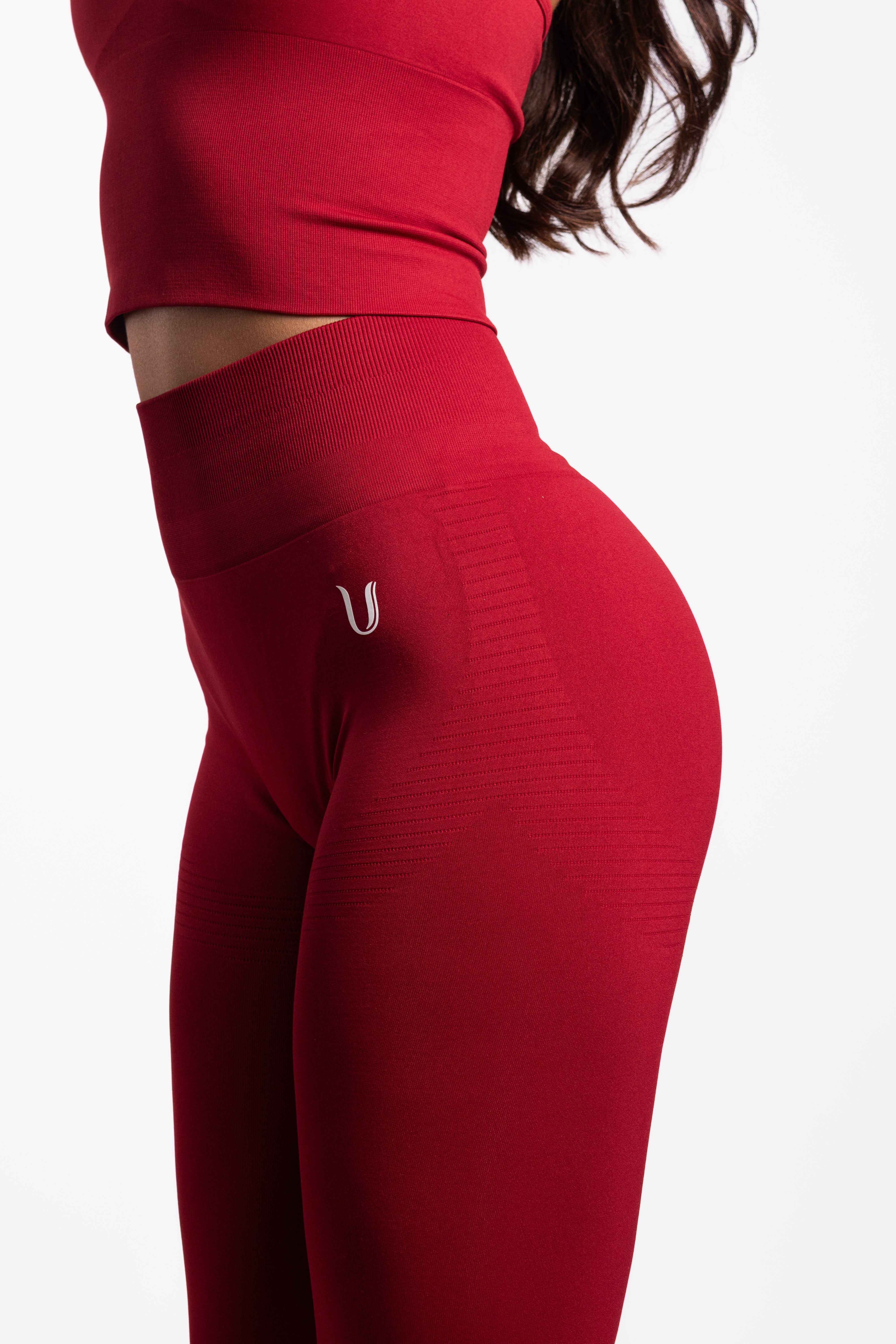 Bibi | Leggings a Coste Seamless – Rosso