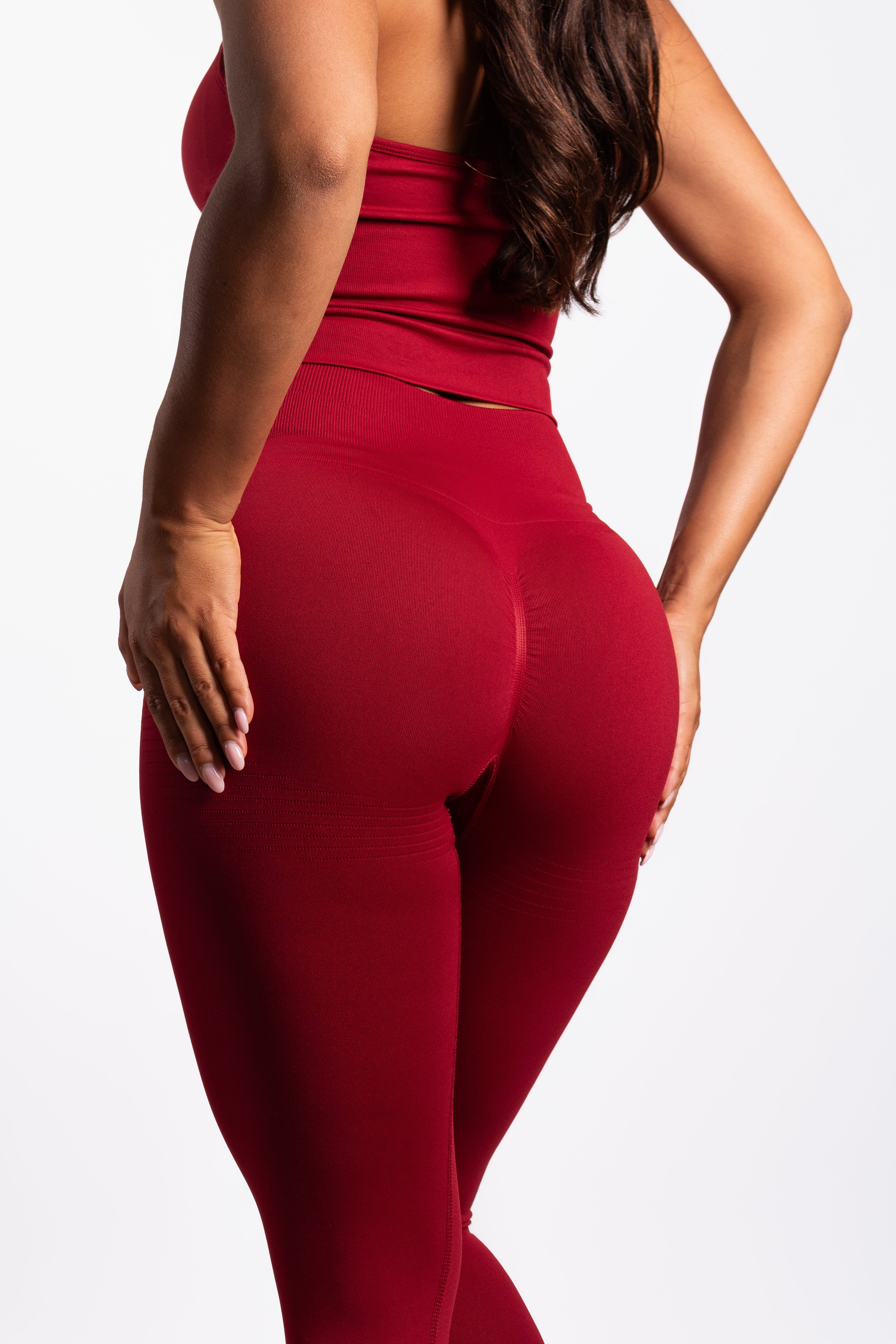 Bibi | Leggings a Coste Seamless – Rosso