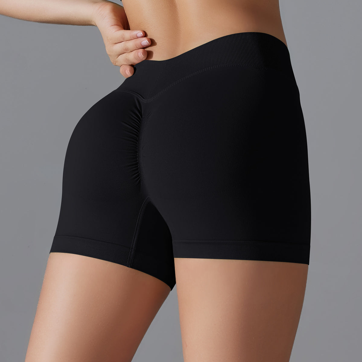 Mila V2 | Scrunch Sport Short - ﻿Nero﻿