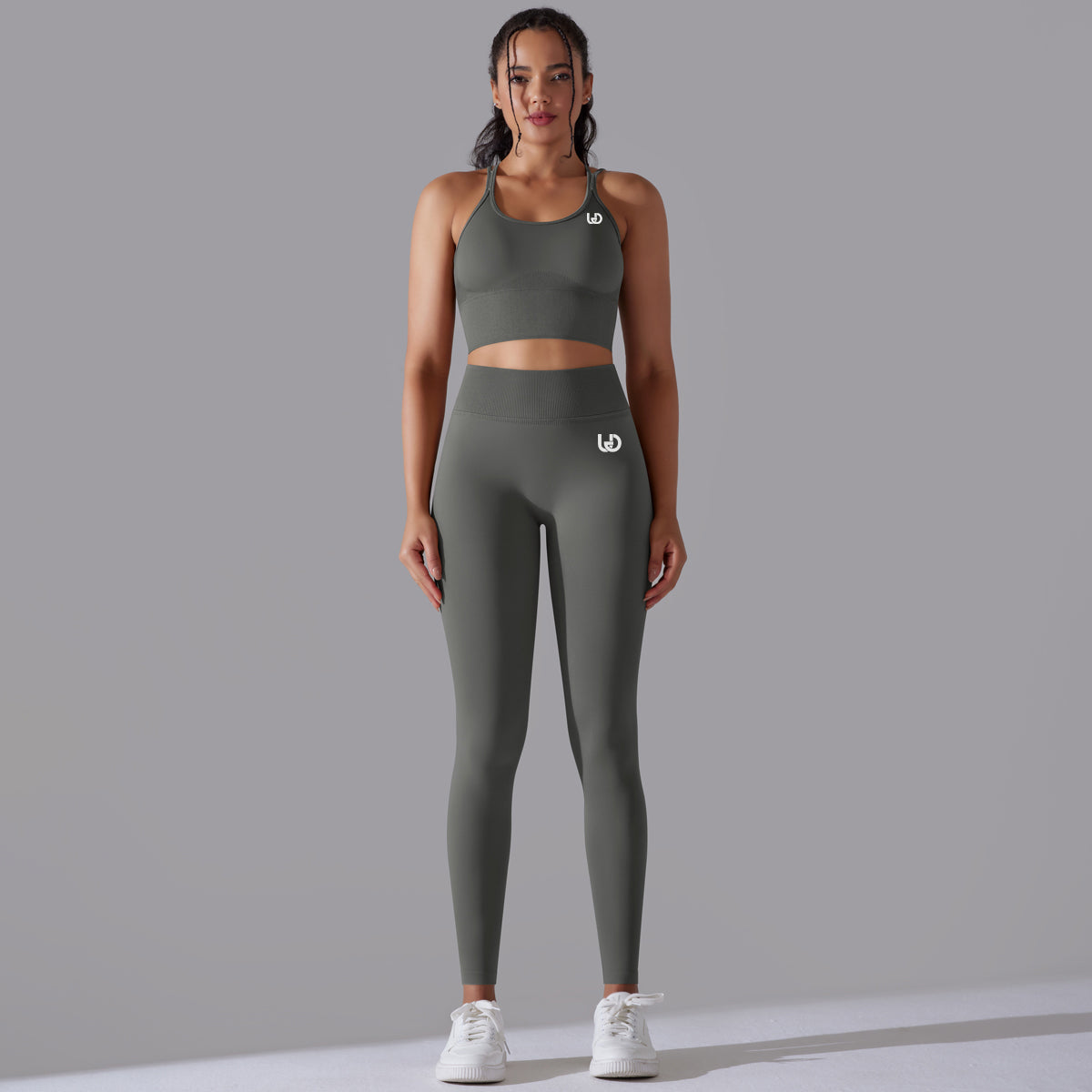 Daisy | Set Top Leggings - Grigio scuro