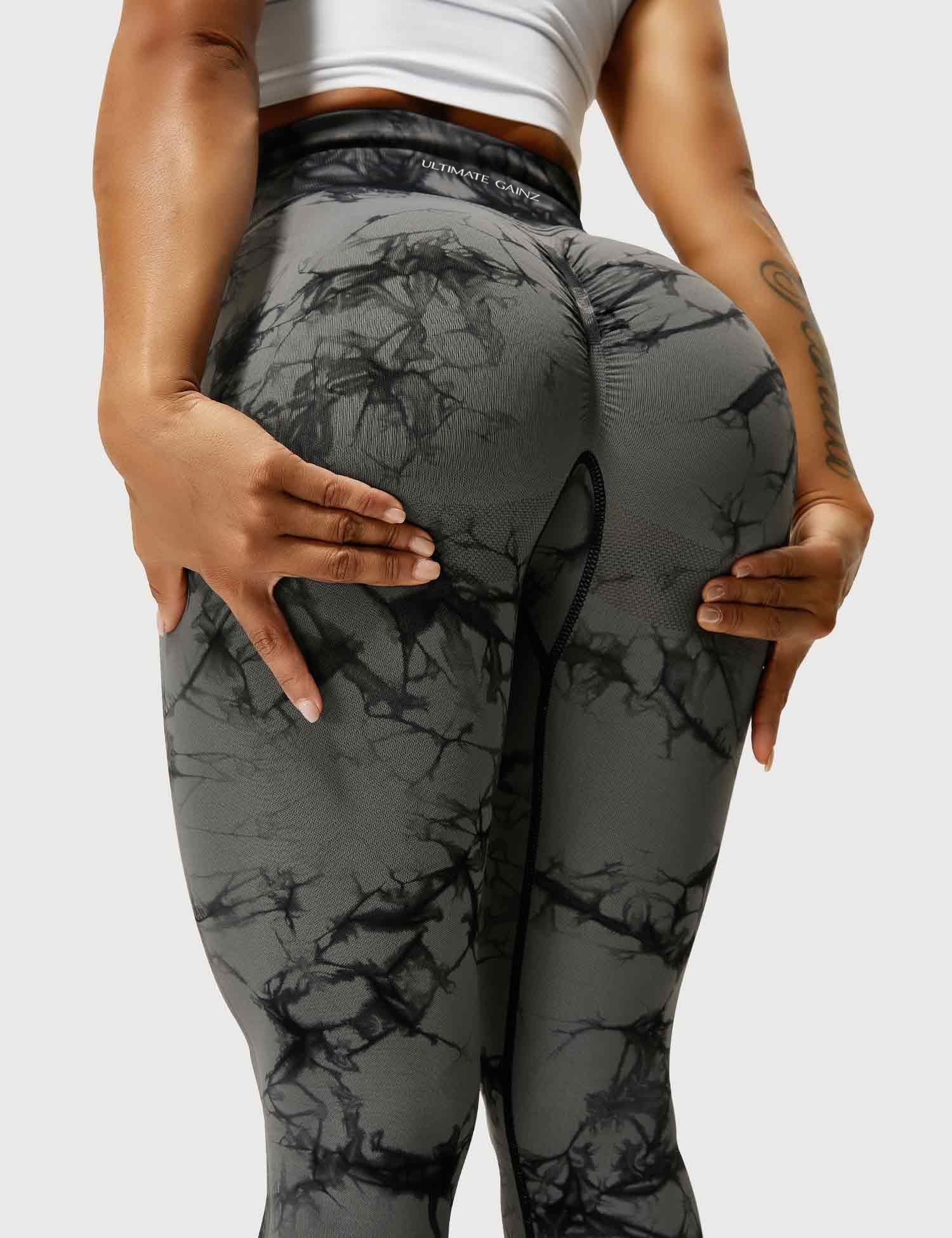 Aimy | Leggings Tie Dye Scrunch - Grigio Scuro