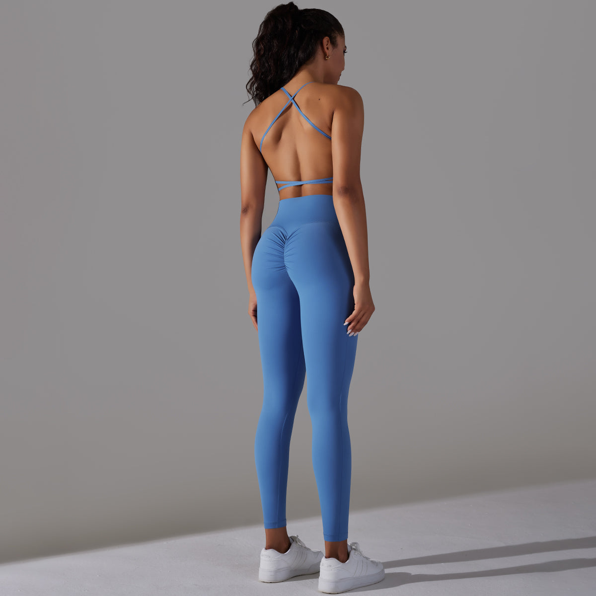 Mila | Set Leggings-Top - Blu