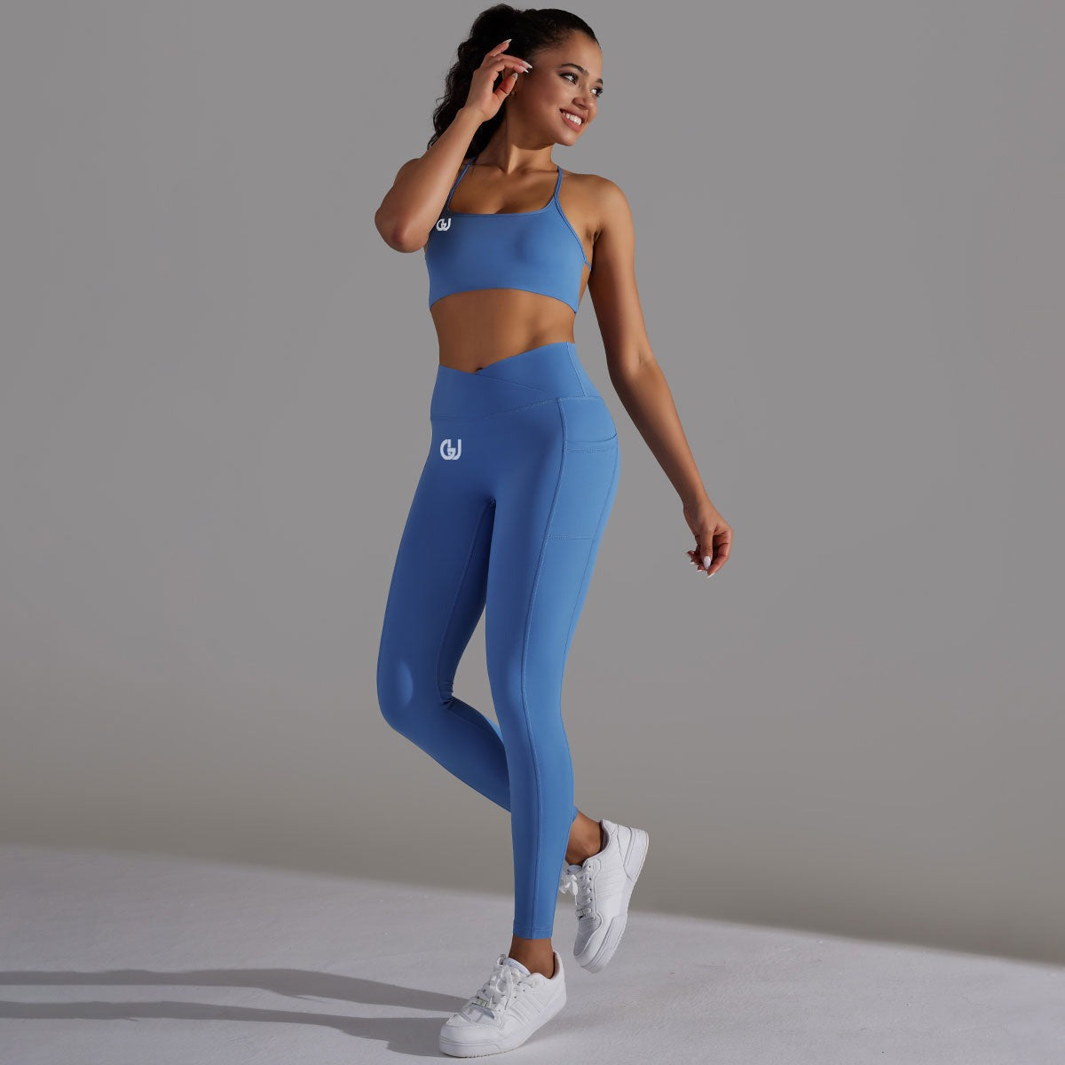 Mila | Set Leggings-Top - Blu