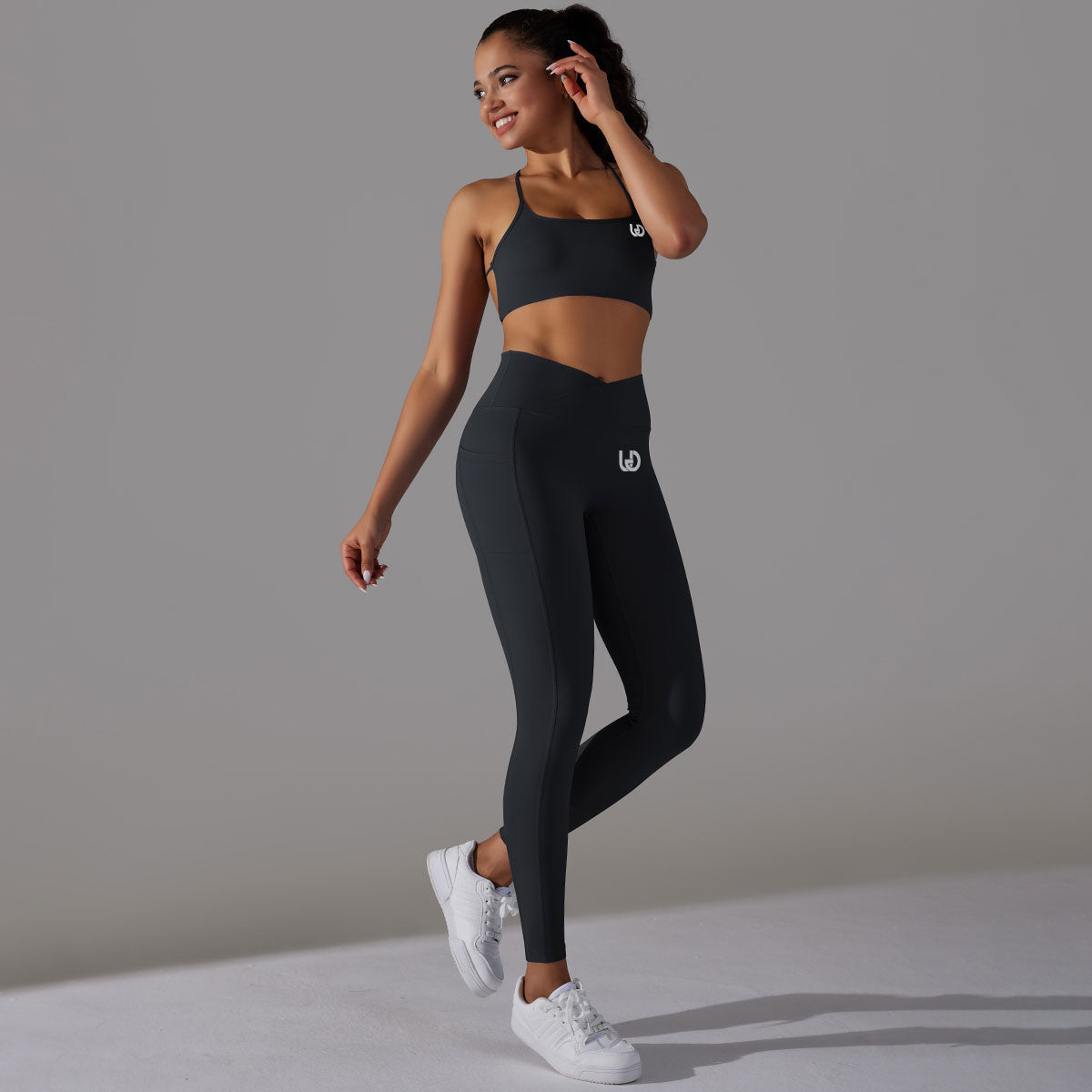 Mila | Set Leggings-Top - Nero