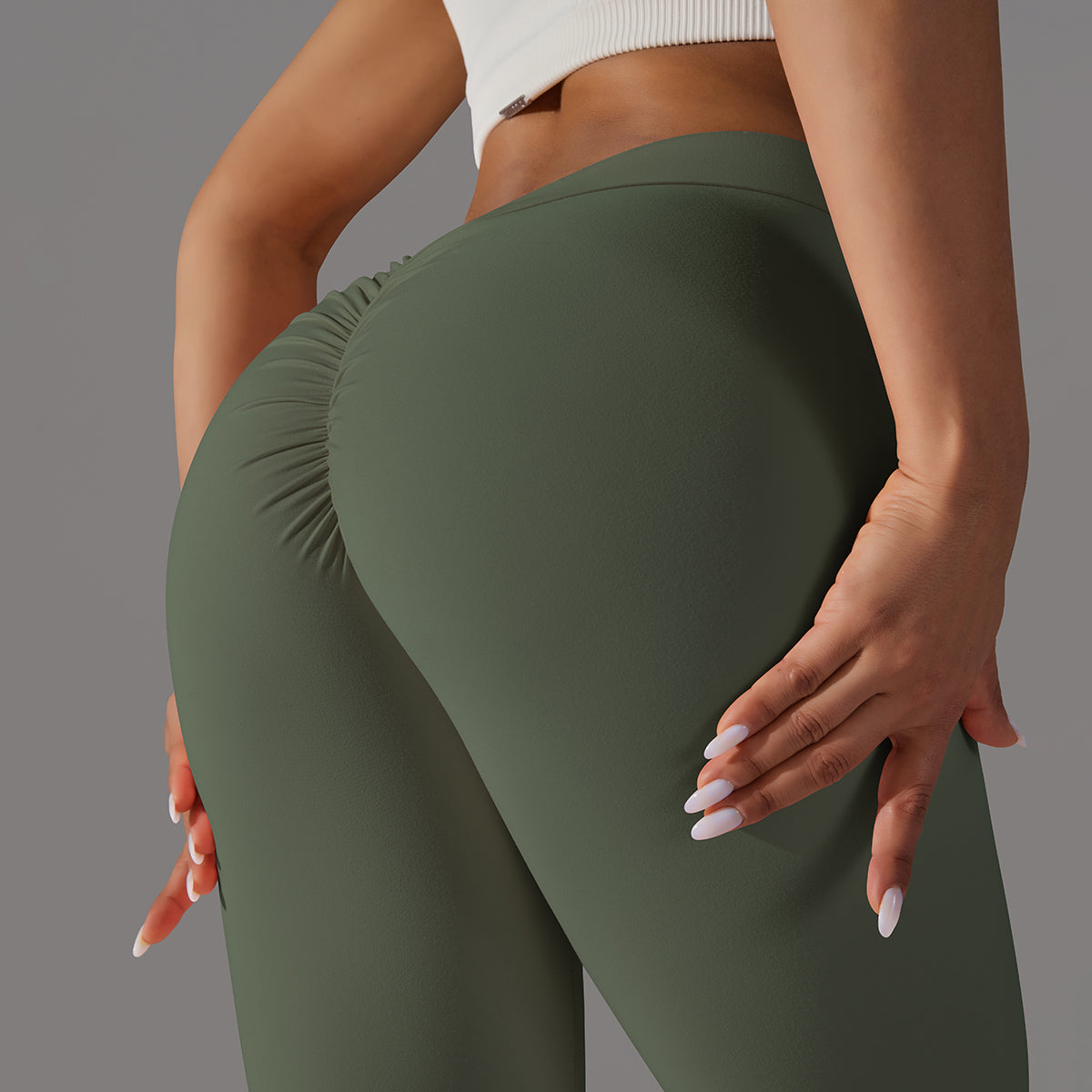 Emma | Leggings Extra Scrunch - Verde Militare