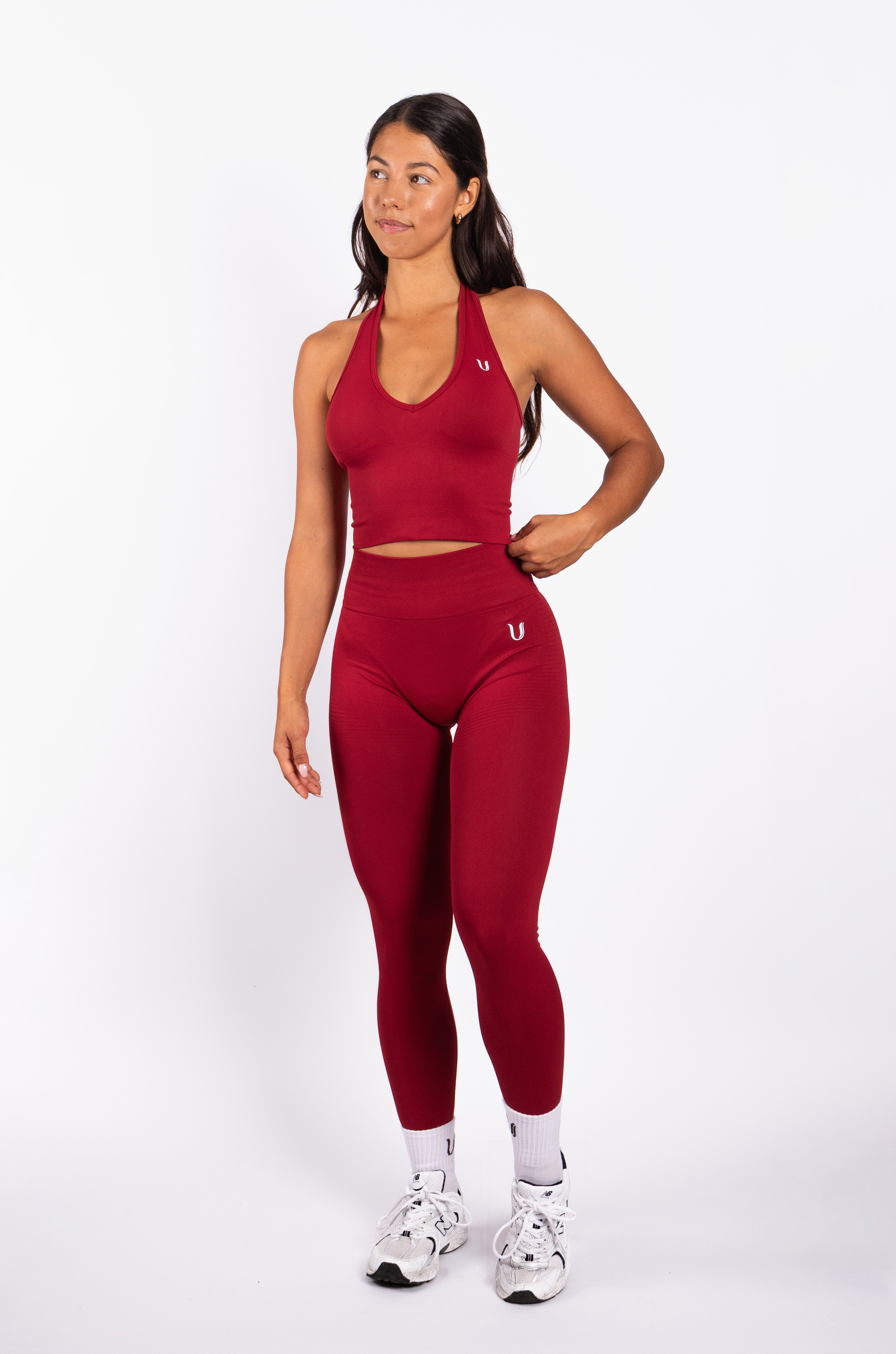 Bibi | Top Halter a Coste Seamless – Rosso