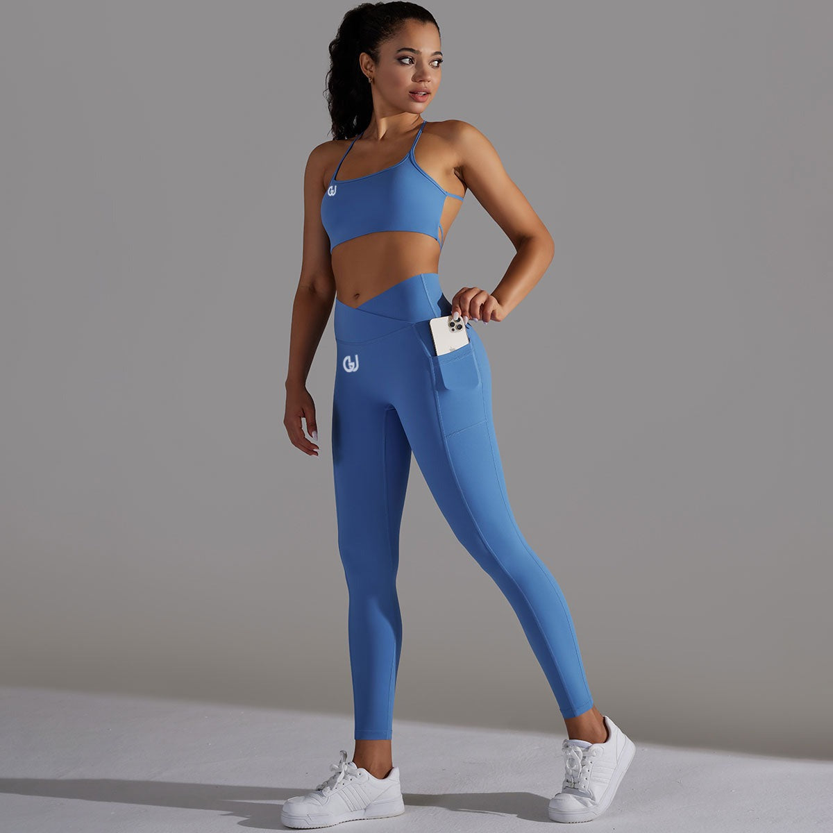 Mila | Set Leggings-Top - Blu