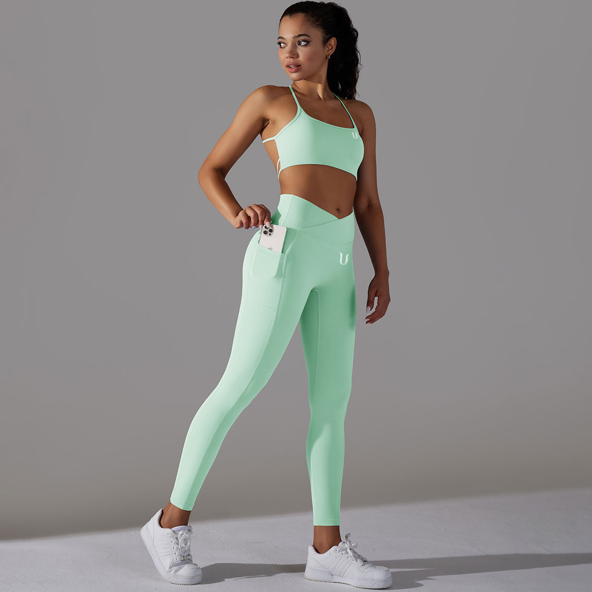 Mila | Set Leggings-Top - Verde