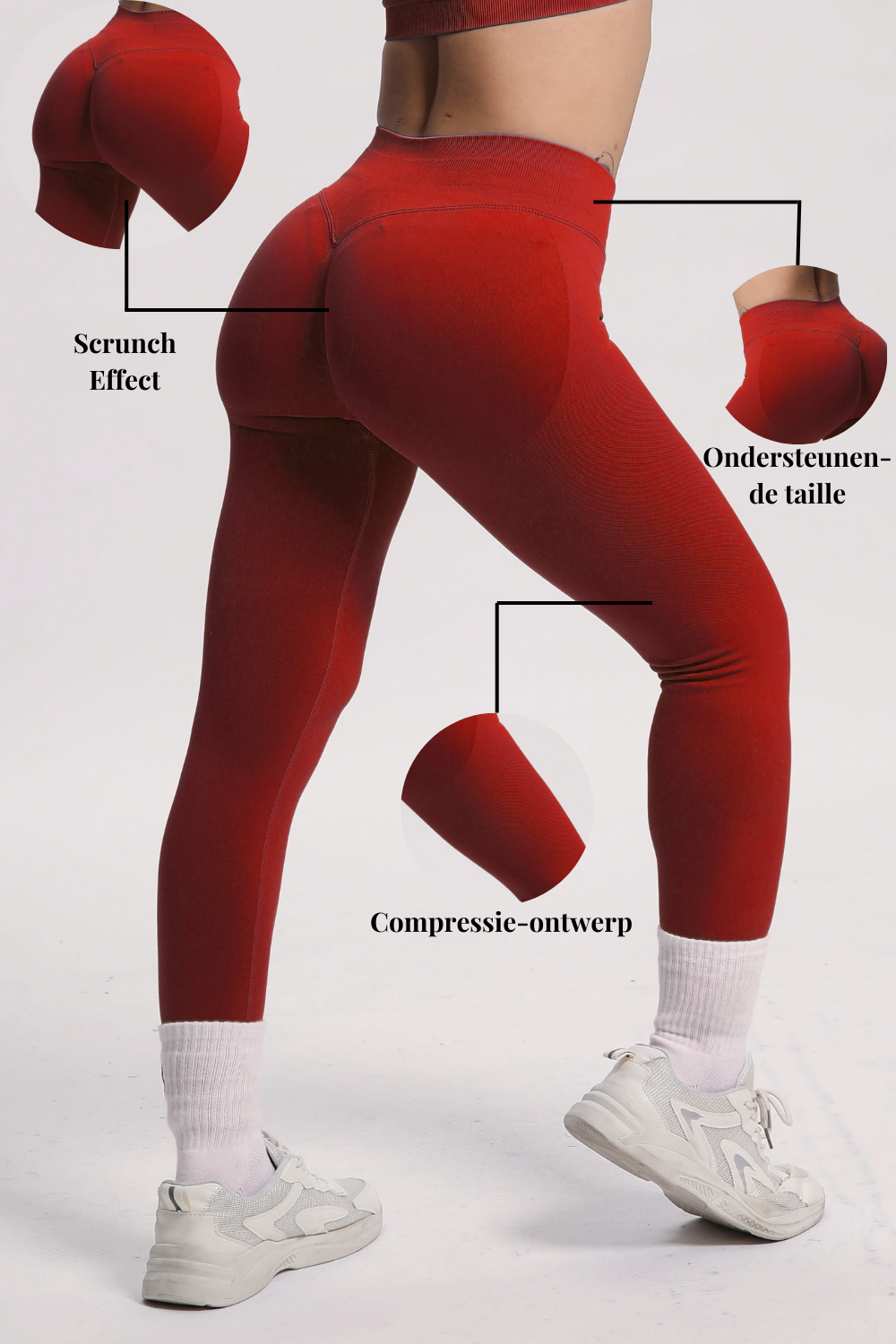 Beau | Leggings ad Alte Prestazioni - Rosso