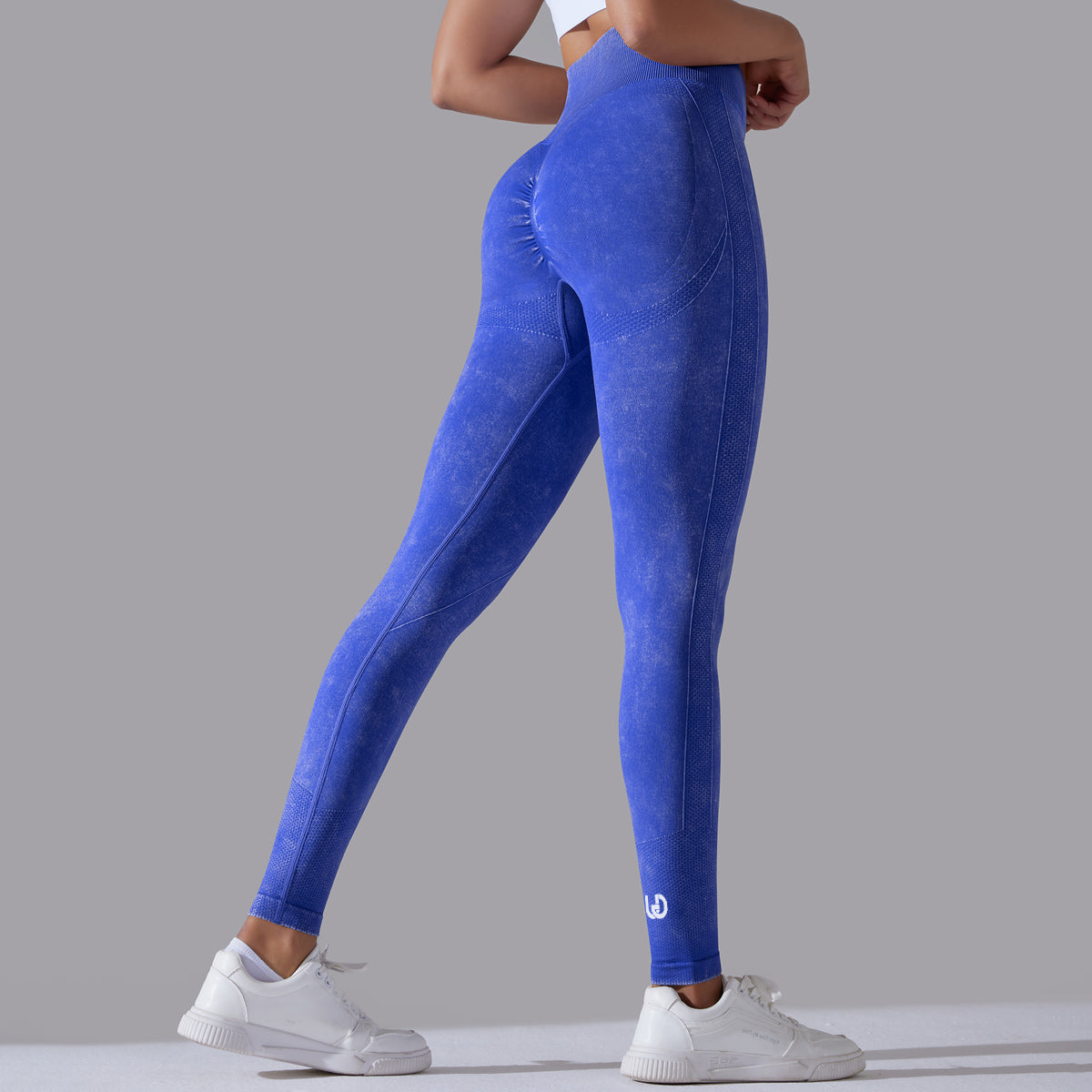 Jane | Leggings Scrunch con Motivi - Blu