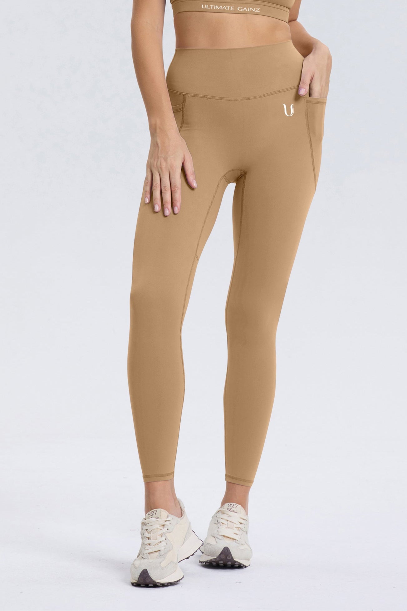 Palmer | Leggings con Tasche - Marrone