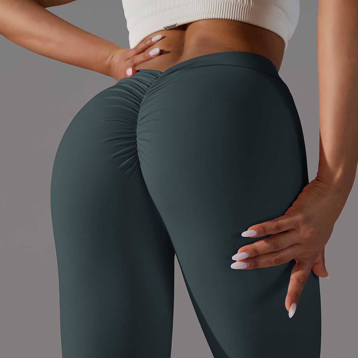 Emma | Legging Extra Scrunch - Verde Bosco