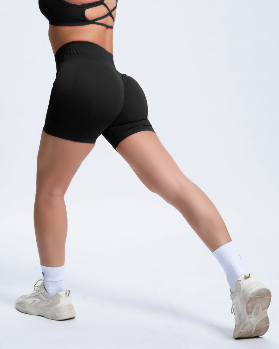 Joy | Shorts Scolpenti con Scrunch – Nero