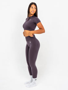 Luna | Crop Top Senza Cuciture Premium - Lilla polvere