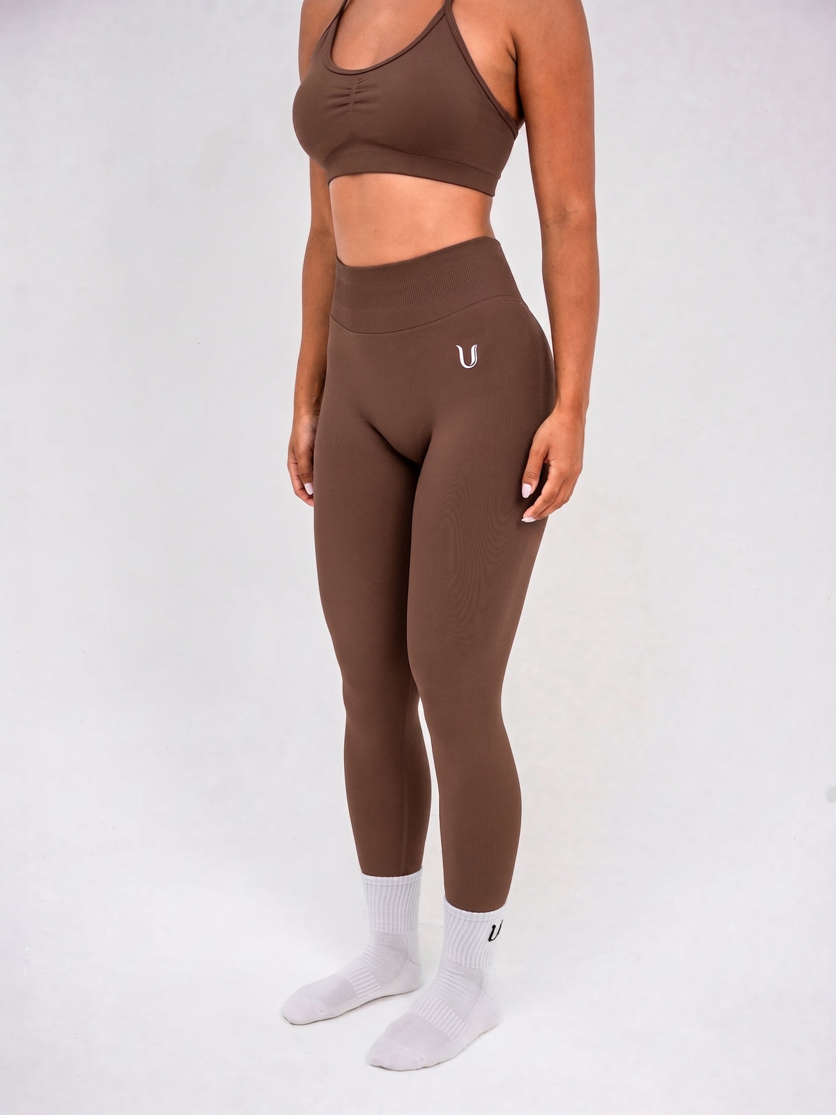 Luna | Premium Seamless Scrunch Legging - Marrone
