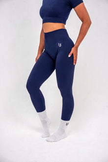 Luna | Premium Seamless Scrunch Legging - Donker blauw