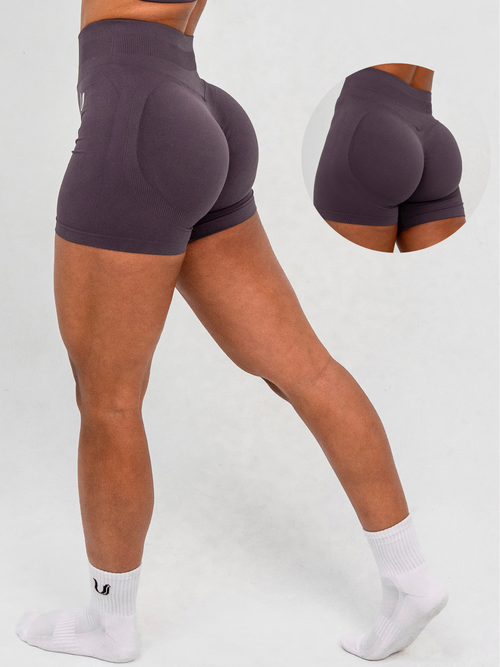 Luna | Short Scrunch Senza Cuciture Premium - Lilla polvere