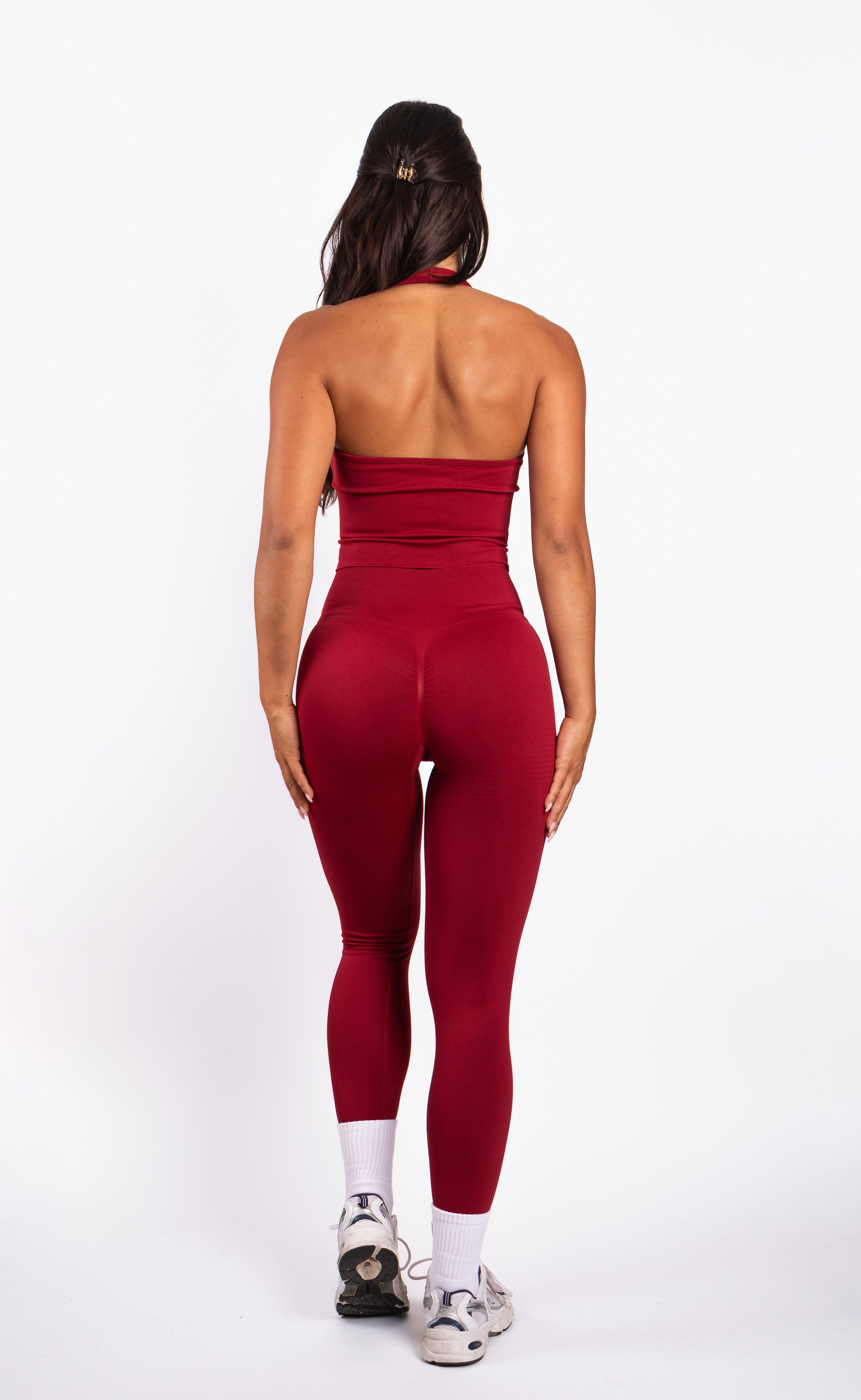 Bibi | Top Halter a Coste Seamless – Rosso