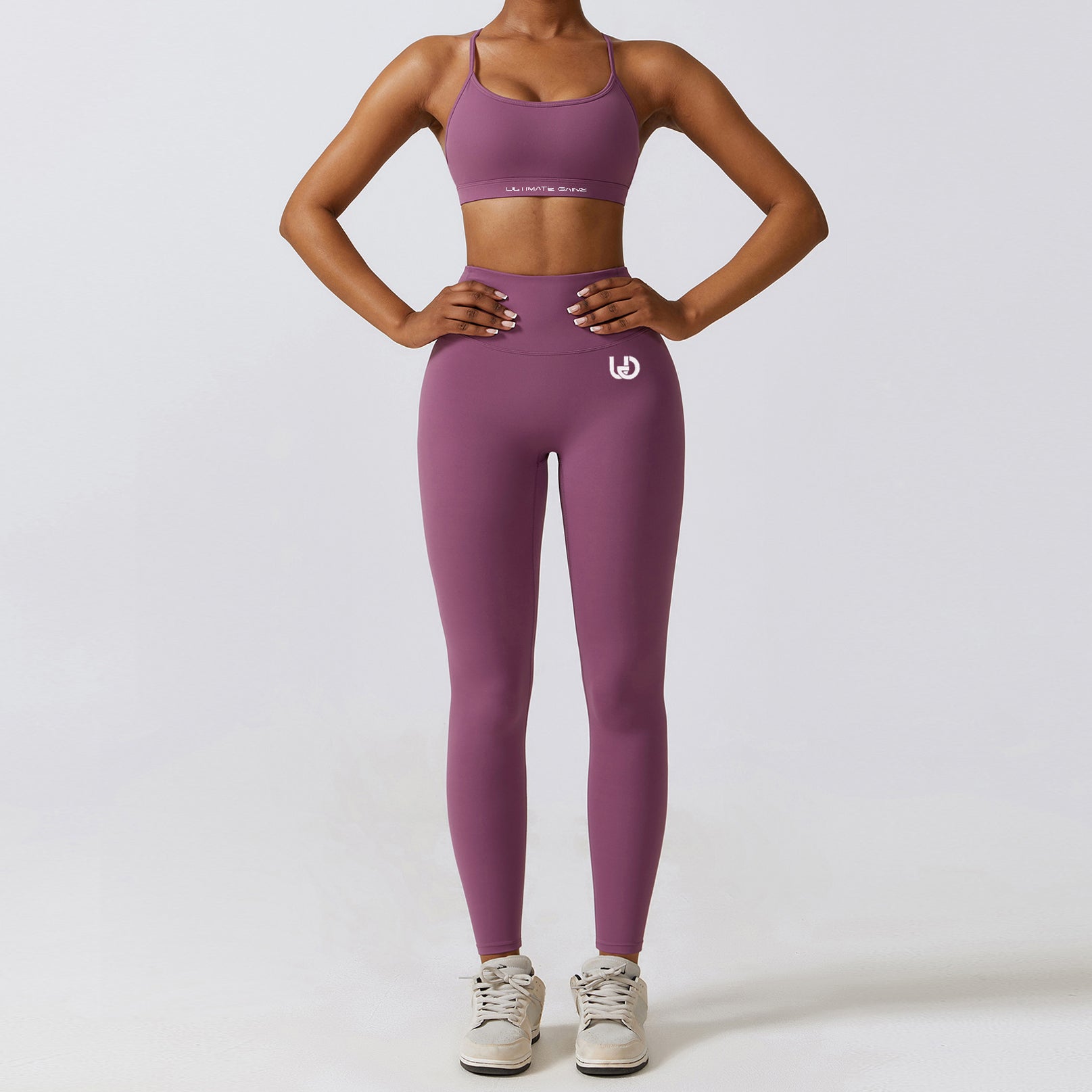 Set Hailey | Top e Leggings Senza Cuciture - Lilla Chiaro