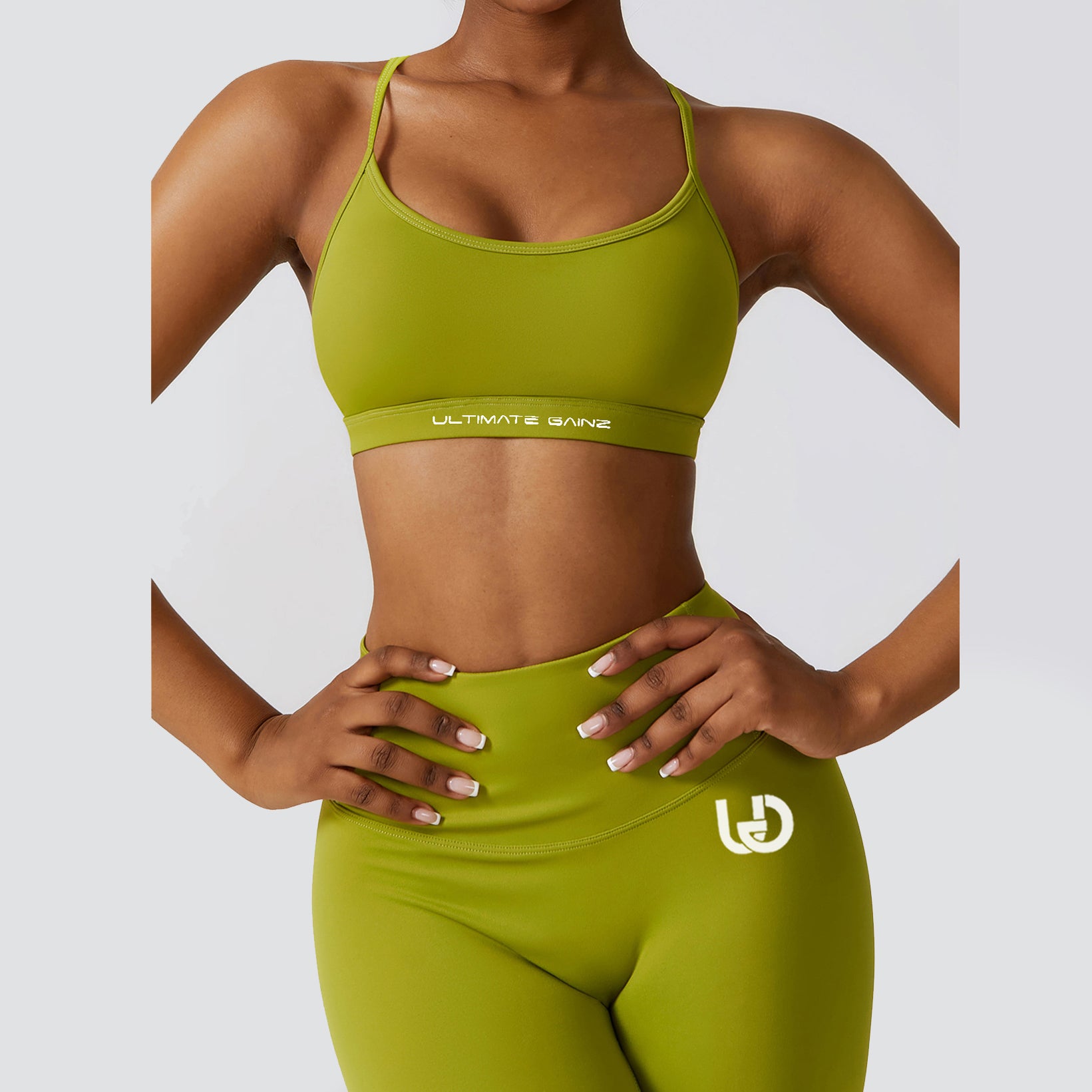 Set Hailey | Top e Leggings Senza Cuciture - Matcha