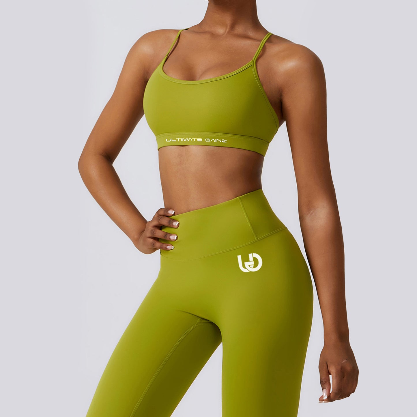 Set Hailey | Top e Leggings Senza Cuciture - Matcha