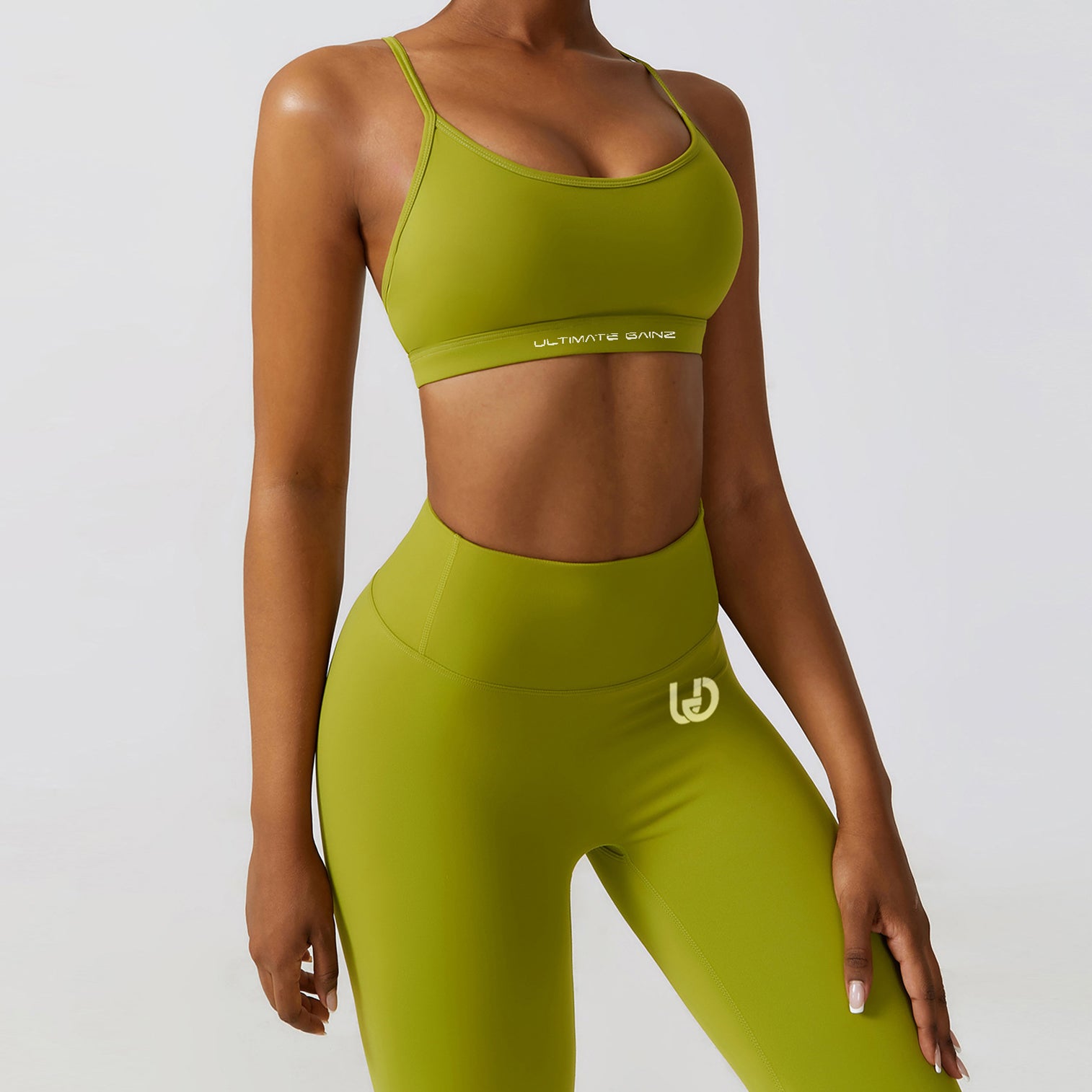 Set Hailey | Top e Leggings Senza Cuciture - Matcha