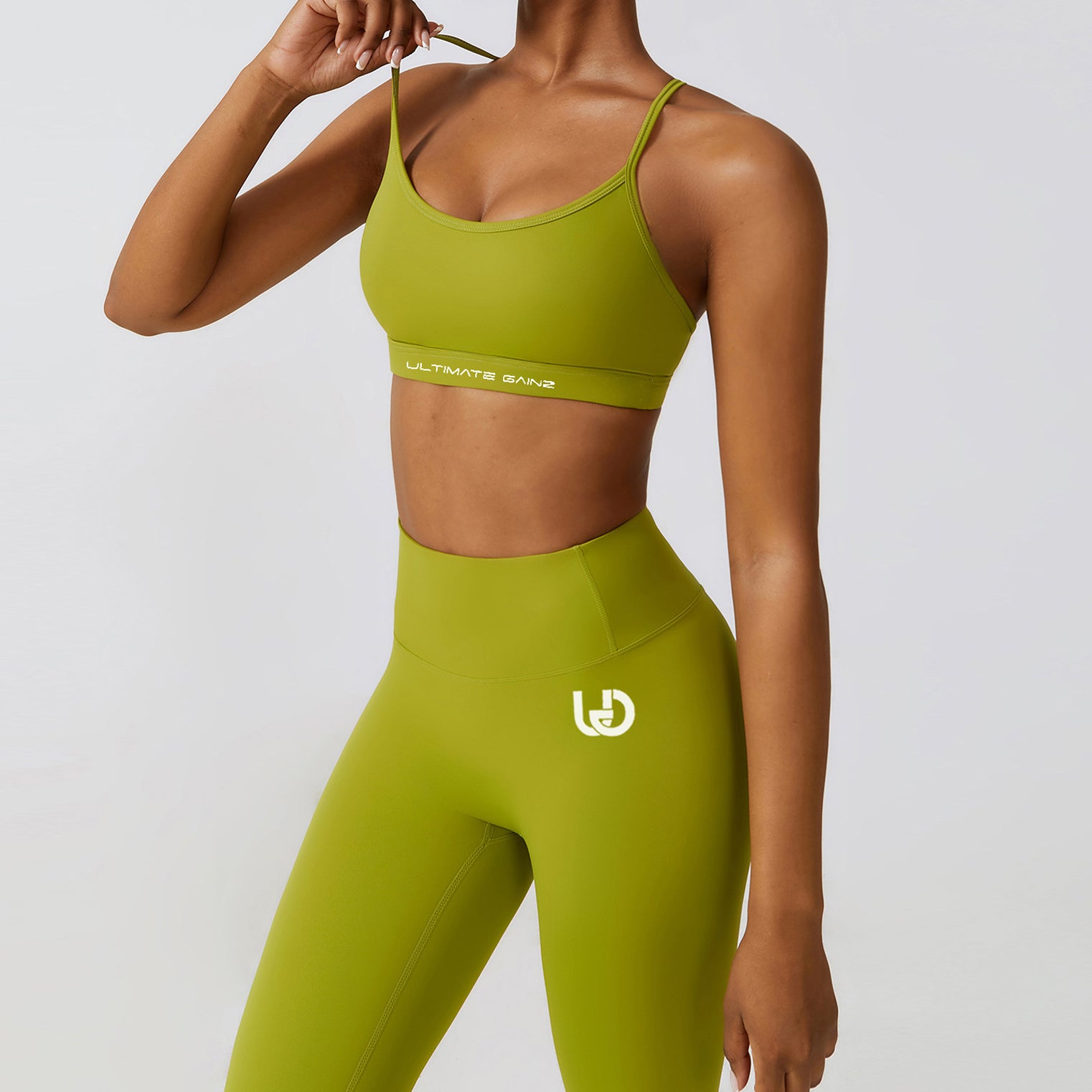 Set Hailey | Top e Leggings Senza Cuciture - Matcha