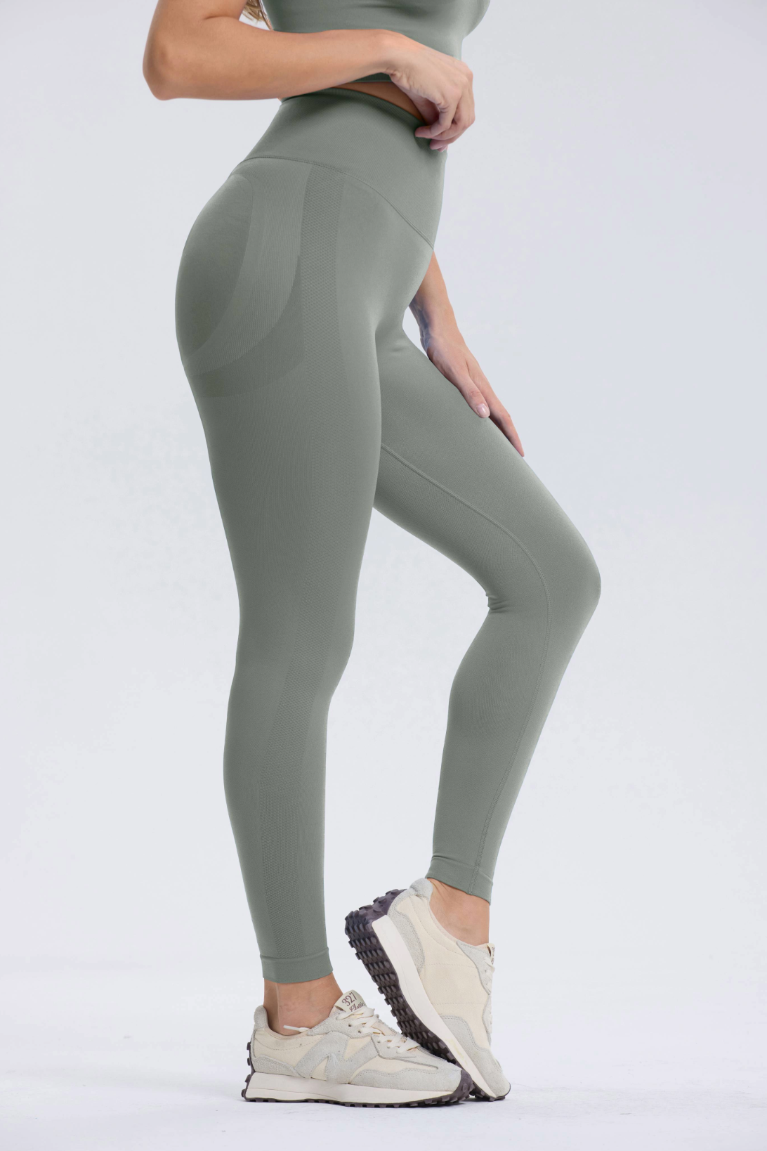 Leonie | Legging Scrunch Premium - Grigio